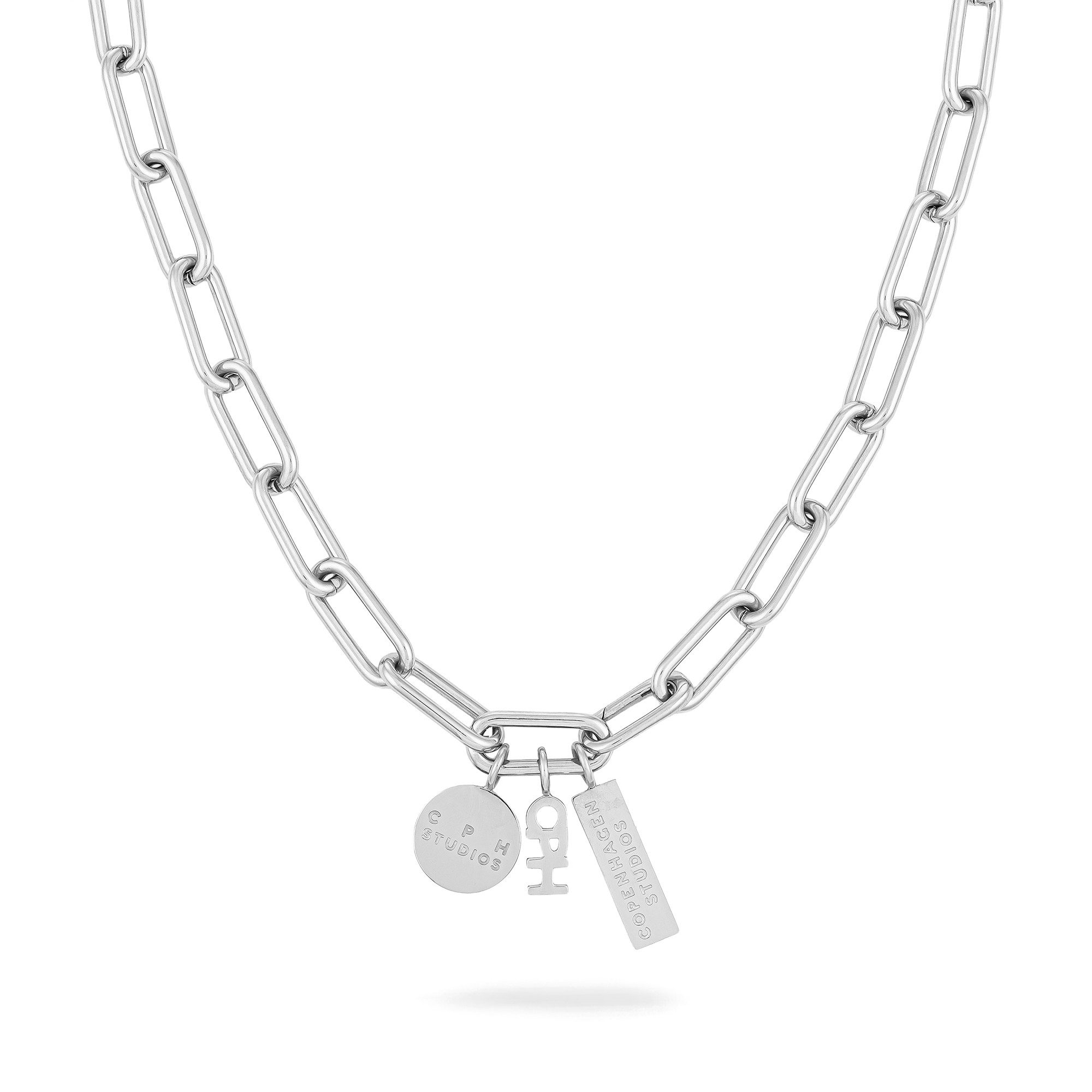 Kette mit Anhänger Schmuck Geschenk Edelstahl Halskette Bold Link