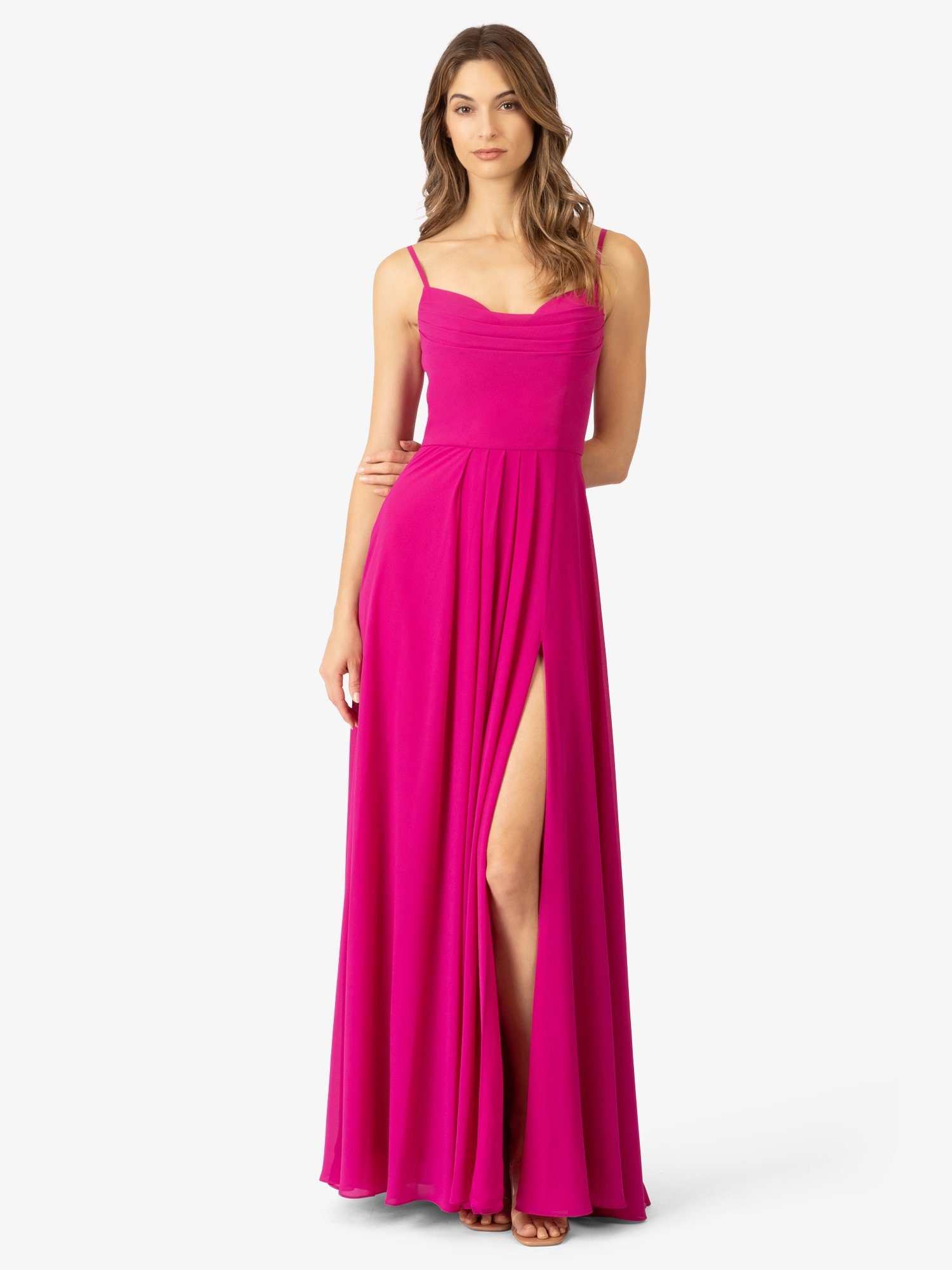 fuchsia Abendkleid Haptik Weiche mit Apart