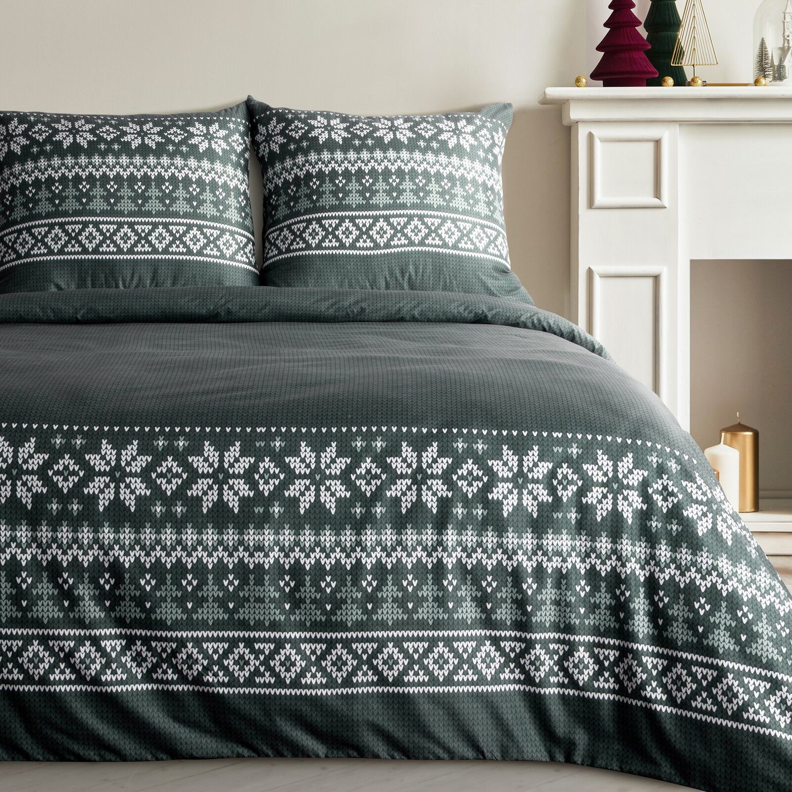 Eurofirany Bettwäsche Weihnachtsbettwäsche Wintermotive Mikrofaser, – stilvolles Design aus Mikrofaser