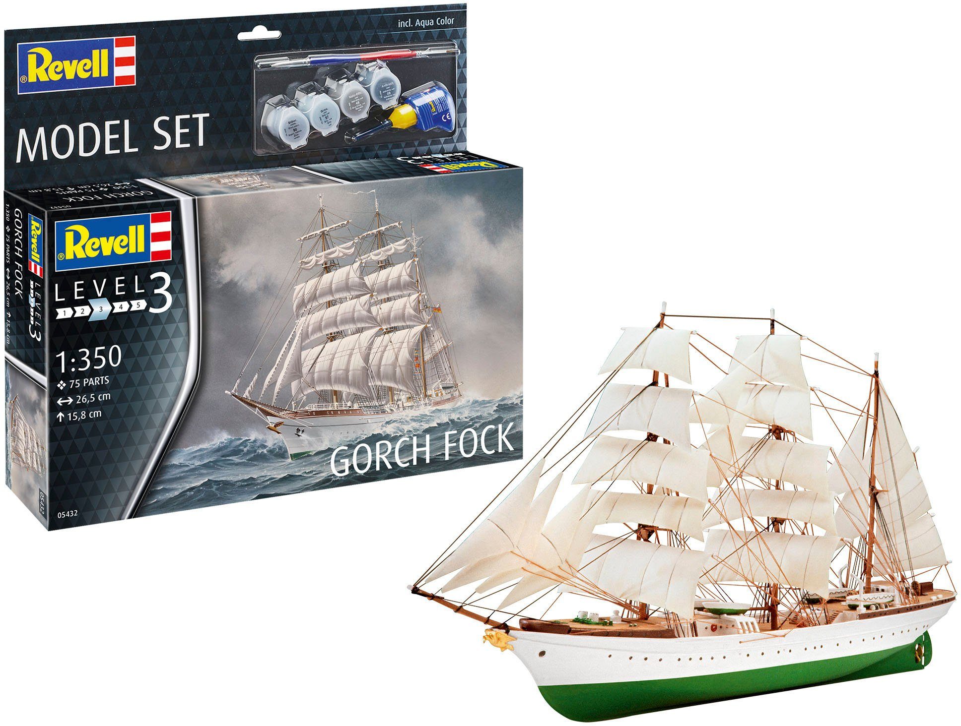 Revell® Modellbausatz Segelschiff Gorch Fock, Maßstab 1:350