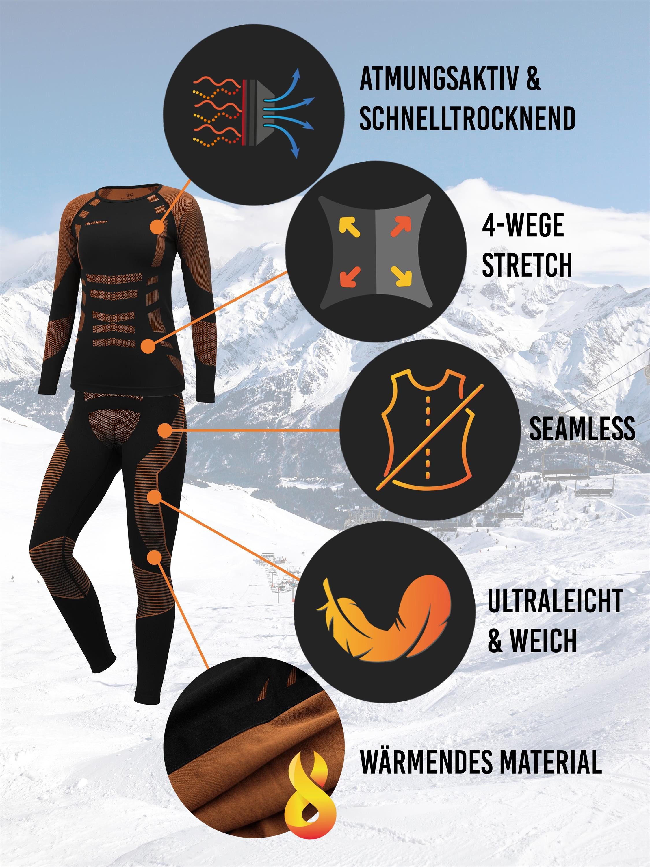 normani Funktionsunterhemd Funktionsunterwäsche Set Hemd + Hose Unisex Unis günstig online kaufen