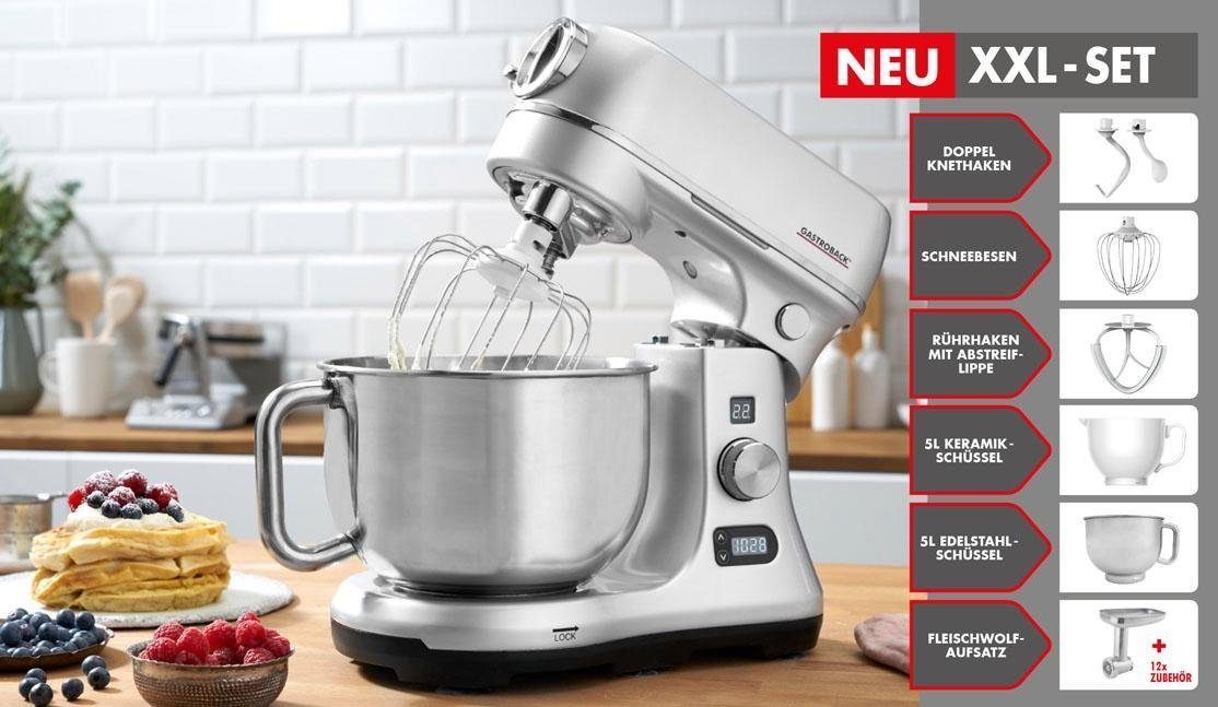 Gastroback Küchenmaschine 40977 Advanced 600 l Digital, 5 Design W, Schüssel