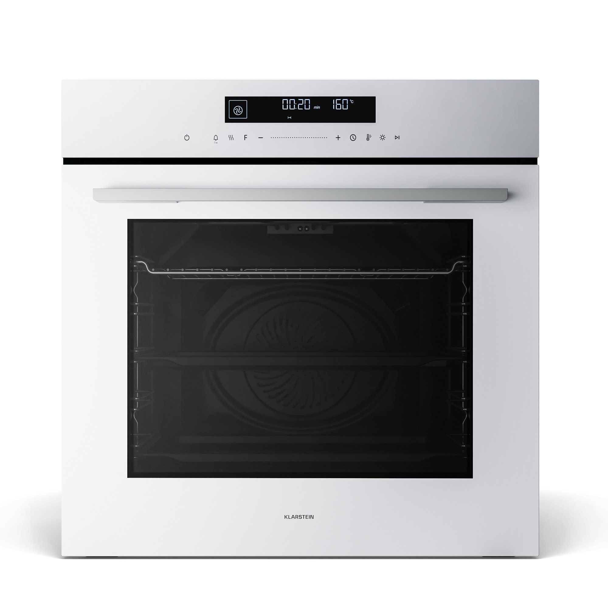Klarstein Backofen Velaire Backofen 60 cm 3160W 13 Funktionen Drehregler Uhr Timer Velaire, mit Hochwertige Glasfront, kein, Built-in Oven mit Turbo Gär & Auftau-Modus 60 cm Touch elektrisch