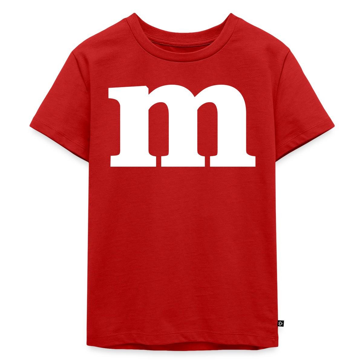 T-Shirt Buchstabe M Kostüm Karneval Fasching Gruppen Kinder Premium T-Shirt