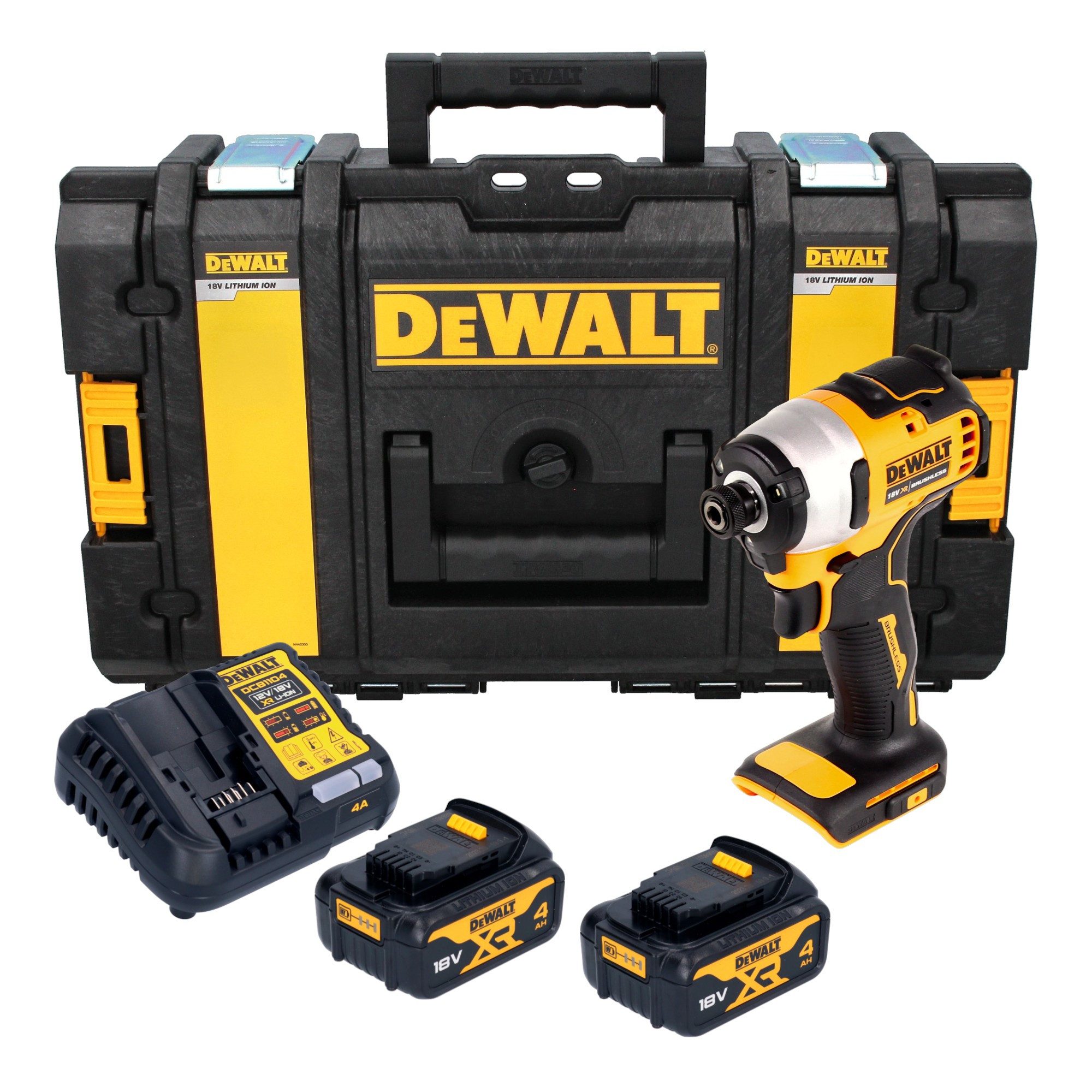 DeWalt Akku-Schlagschrauber DCF 809 M2 18 V 1/4" Brushless + 2x Akku 4,0 Ah + Ladegerät