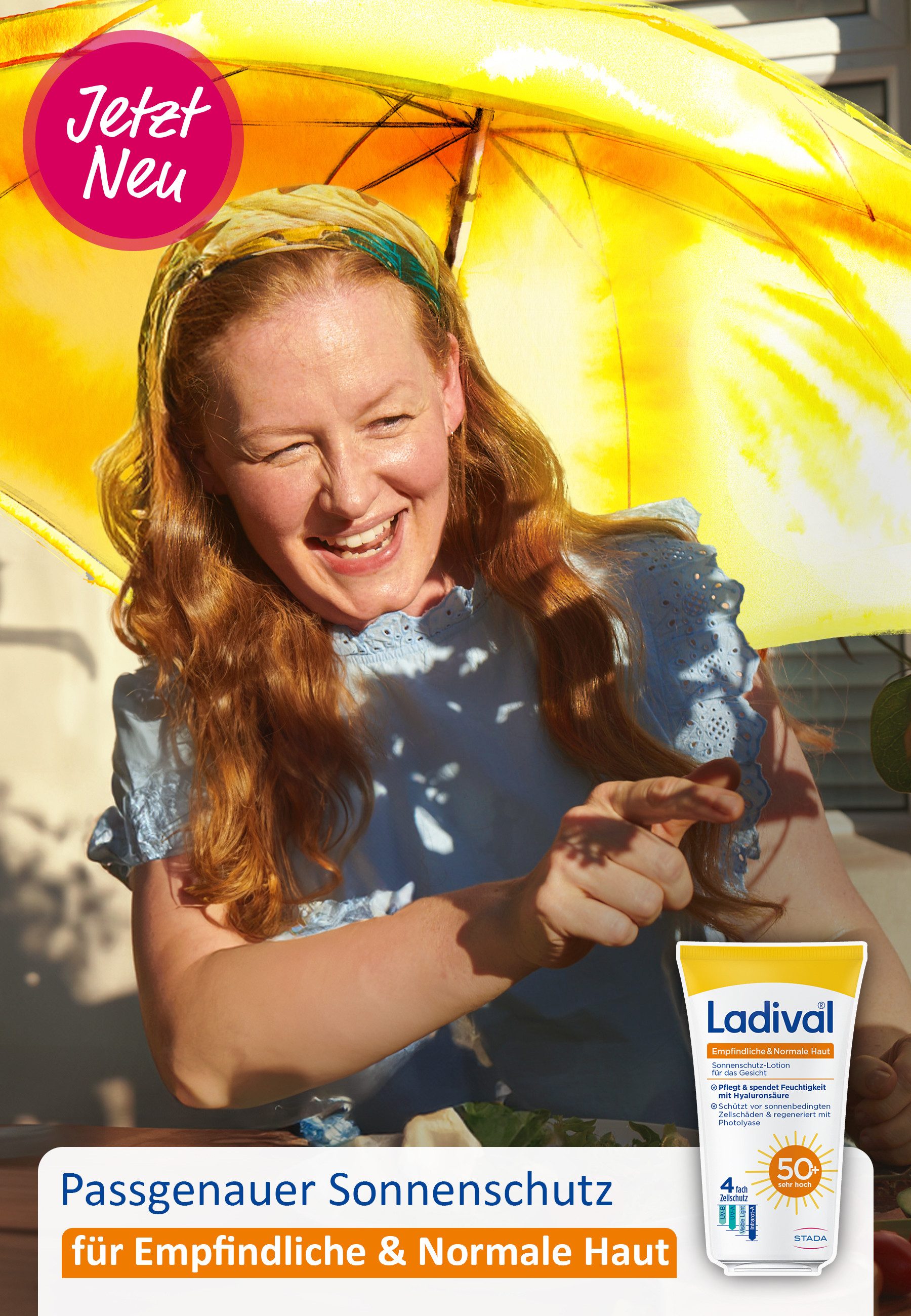 Ladival Sonnenschutzlotion Empfindliche & Normale Haut Sonnenschutz-Lotion Gesicht, Sonnencreme, feuchtigkeitsspendend mit Hyaluronsäure & LSF 50+