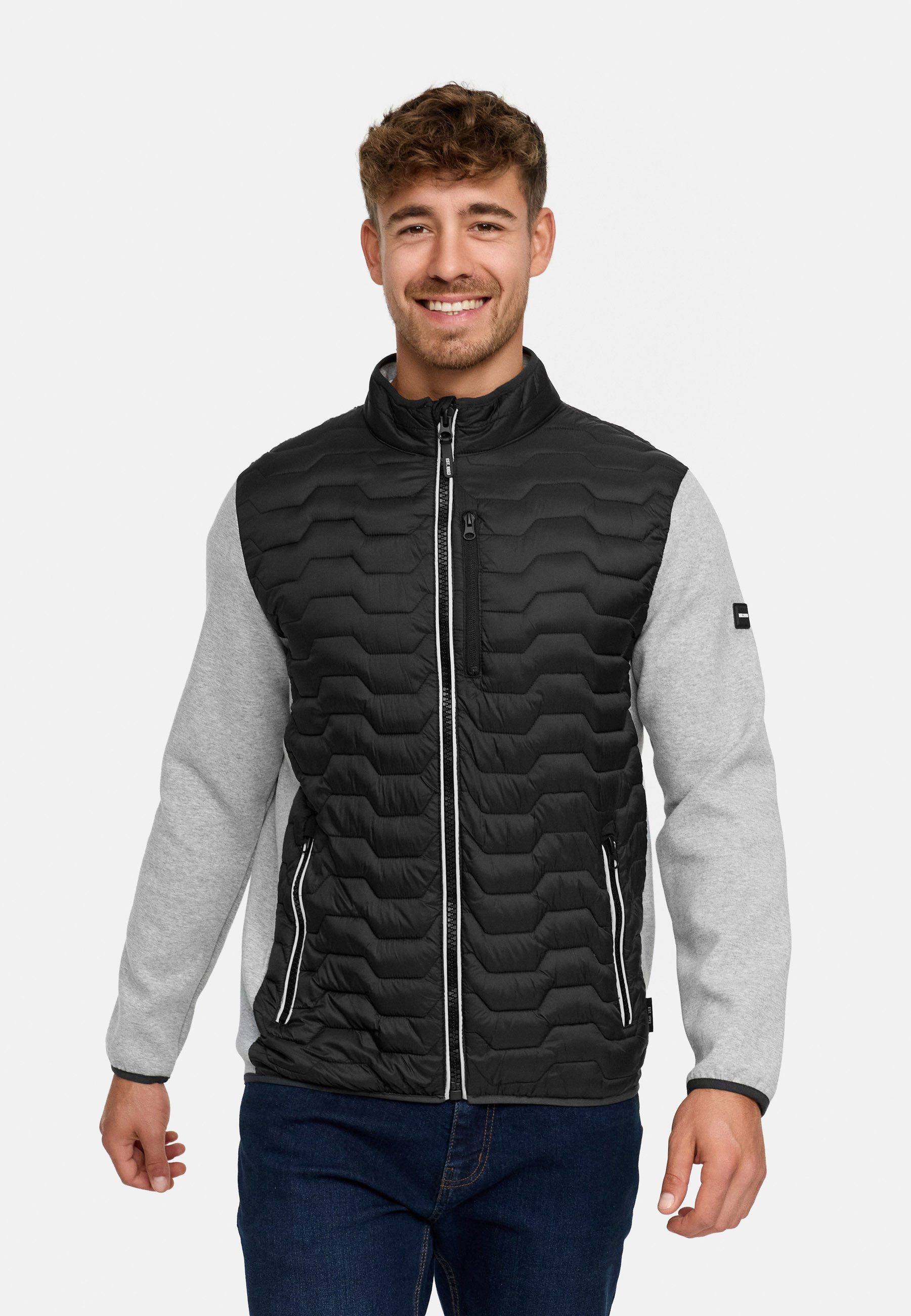 Indicode Sommerjacke Herren INErlando Herrenjacke Reißverschluss Übergangsjacke mit gesteppter Front und Reißverschluss