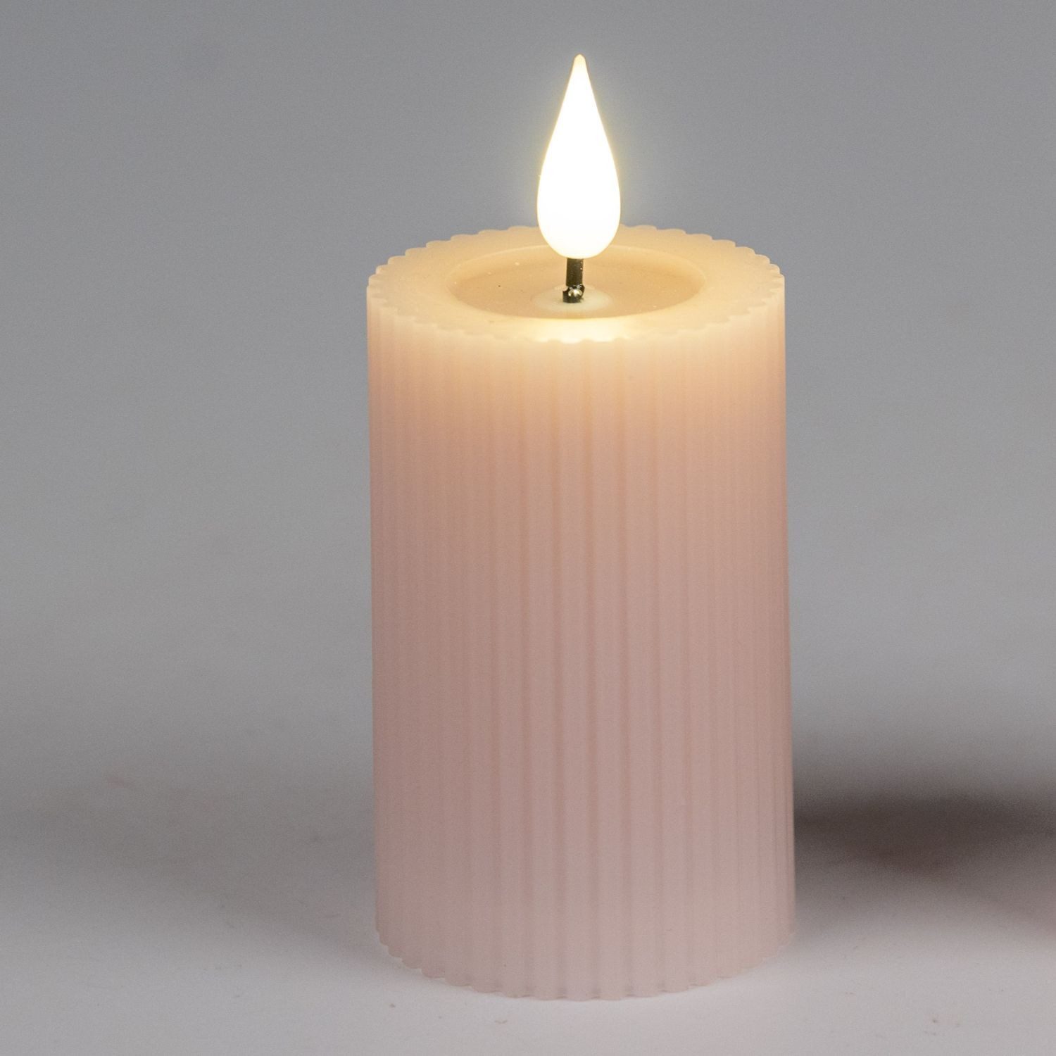 formano LED-Kerze Streifen, mit Timerfunktion, Rosa, Streifen, H: 8cm