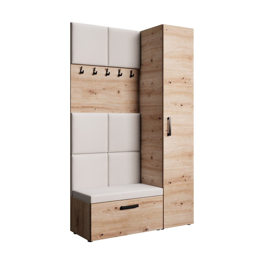 Beautysofa Garderobenschrank mit schmalem eintürigen Kleiderschrank günstig online kaufen