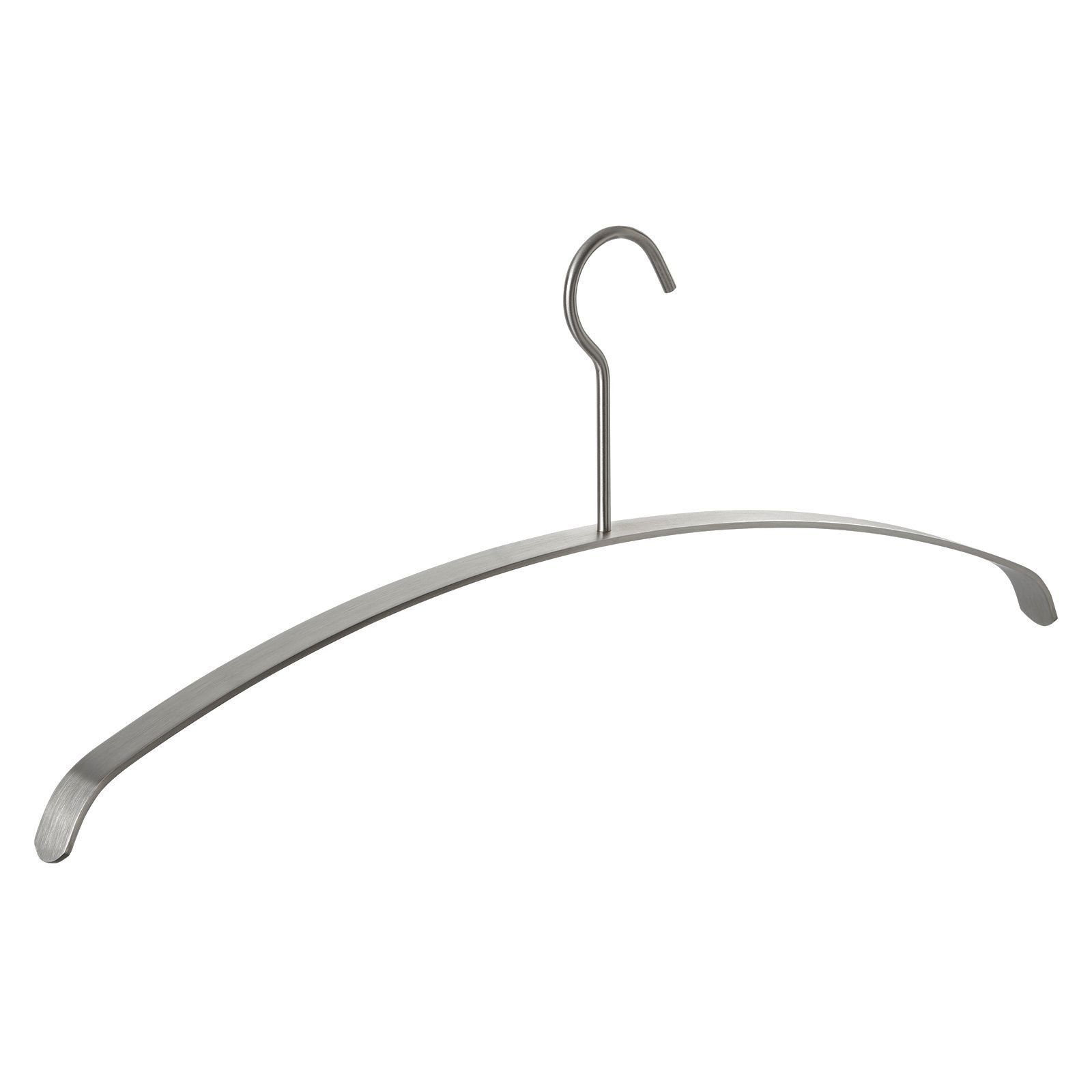 SO-TECH® Kleiderbügel echt Edelstahl 455 x 20 x 185 mm, (1-tlg), mit offener Öse