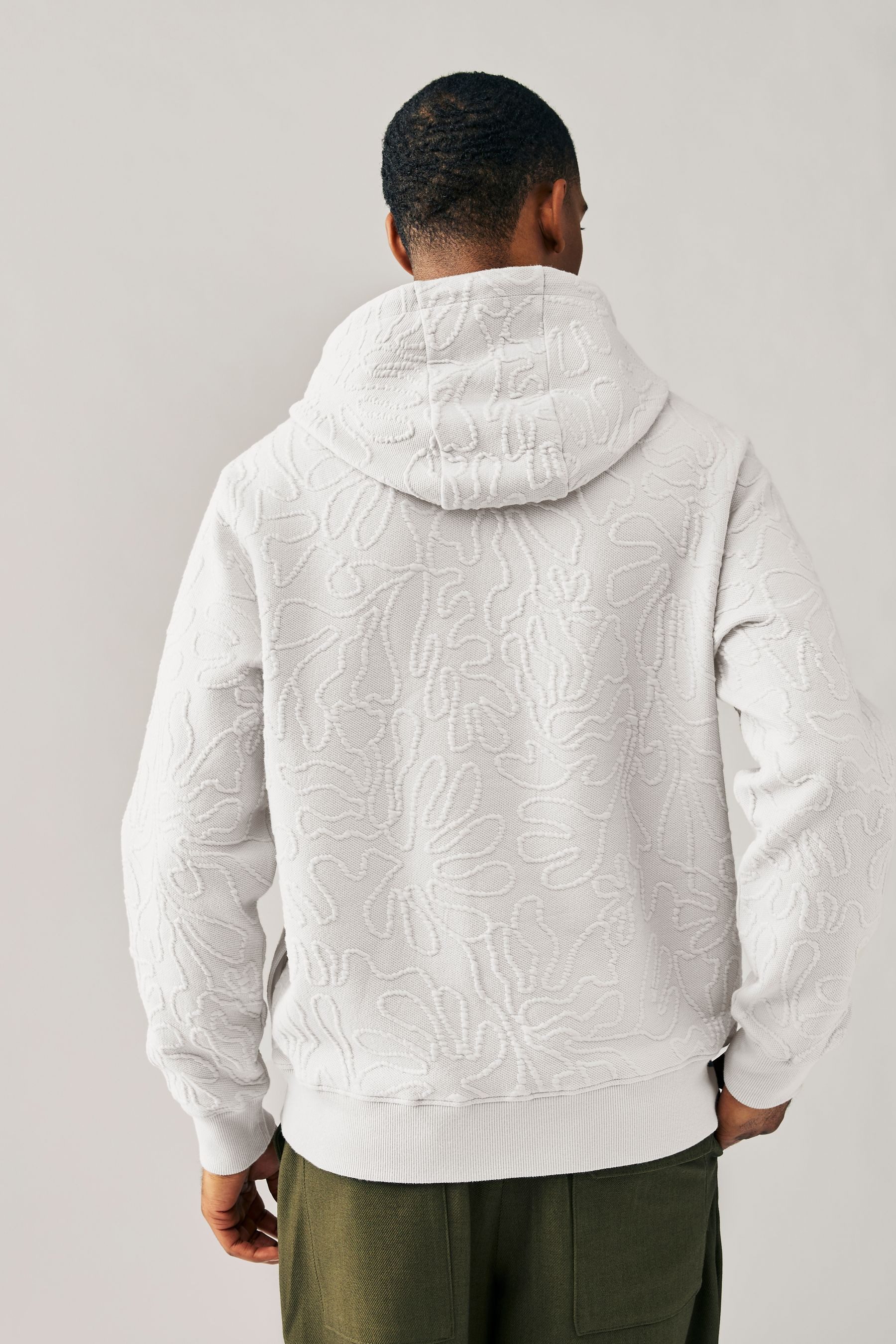 Next Kapuzensweatshirt Strukturiertes Hoodie mit Blumenmuster günstig online kaufen