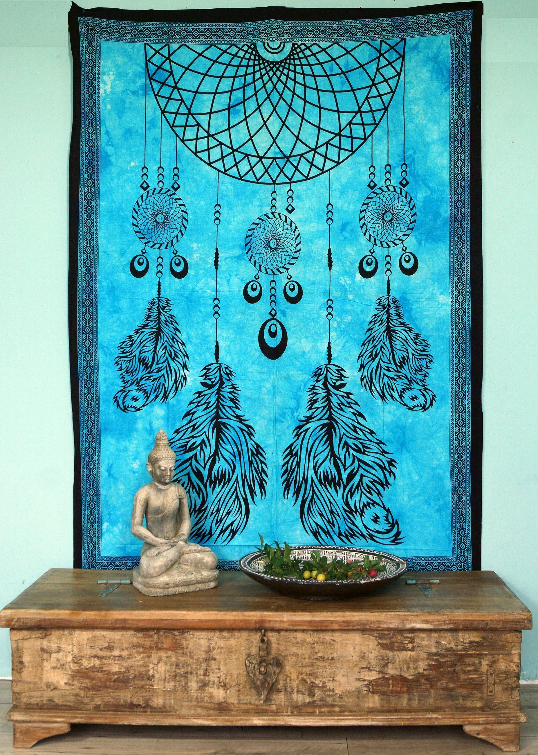 Guru-Shop Tagesdecke Boho-Style Wandbehang, indische Tagesdecke günstig online kaufen