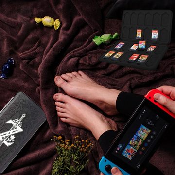 leben Nintendo-Schutzhülle Spielkartenetui, Spielkartenhalter für Nintendo Switch, Großes Fassungsvermögen Switch Game Card Organizer, 24 Slots