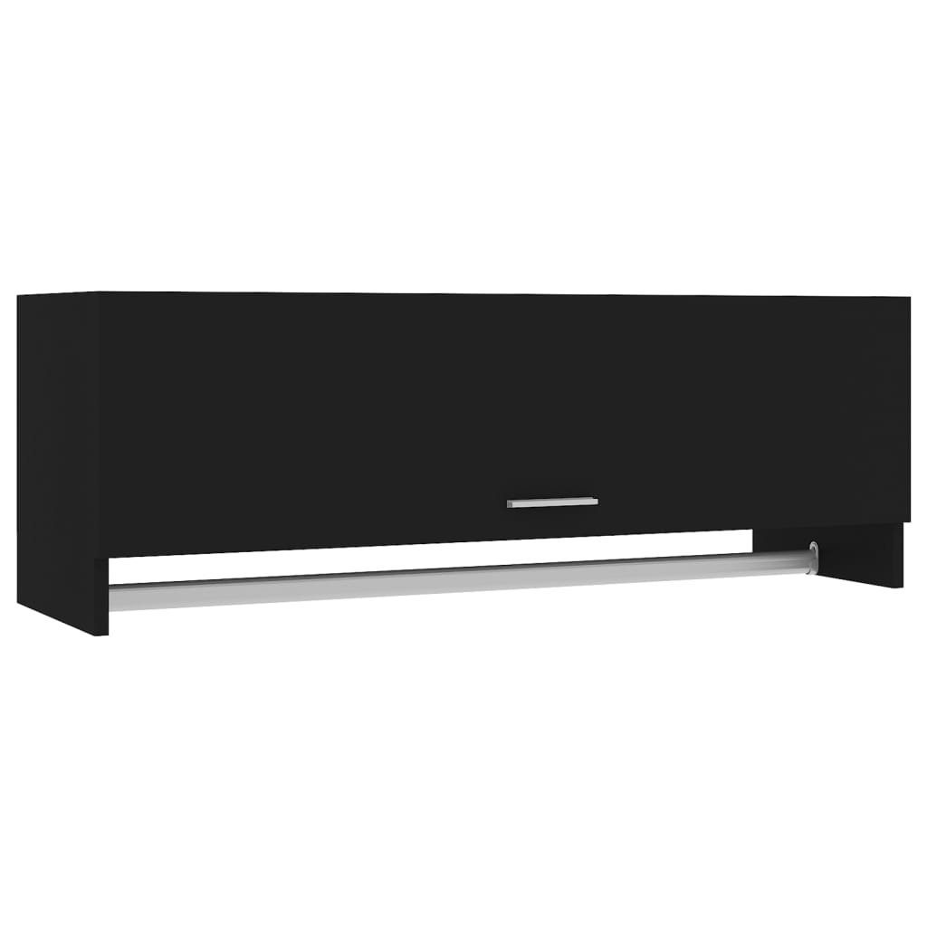 furnicato Kleiderschrank Schwarz 100x32,5x35 cm Holzwerkstoff günstig online kaufen