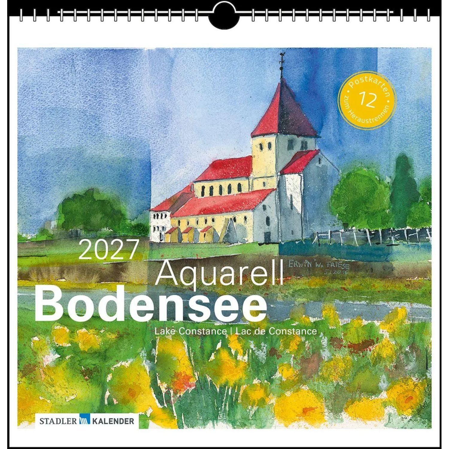 Stadler Wandkalender Bodensee Aquarell 2027