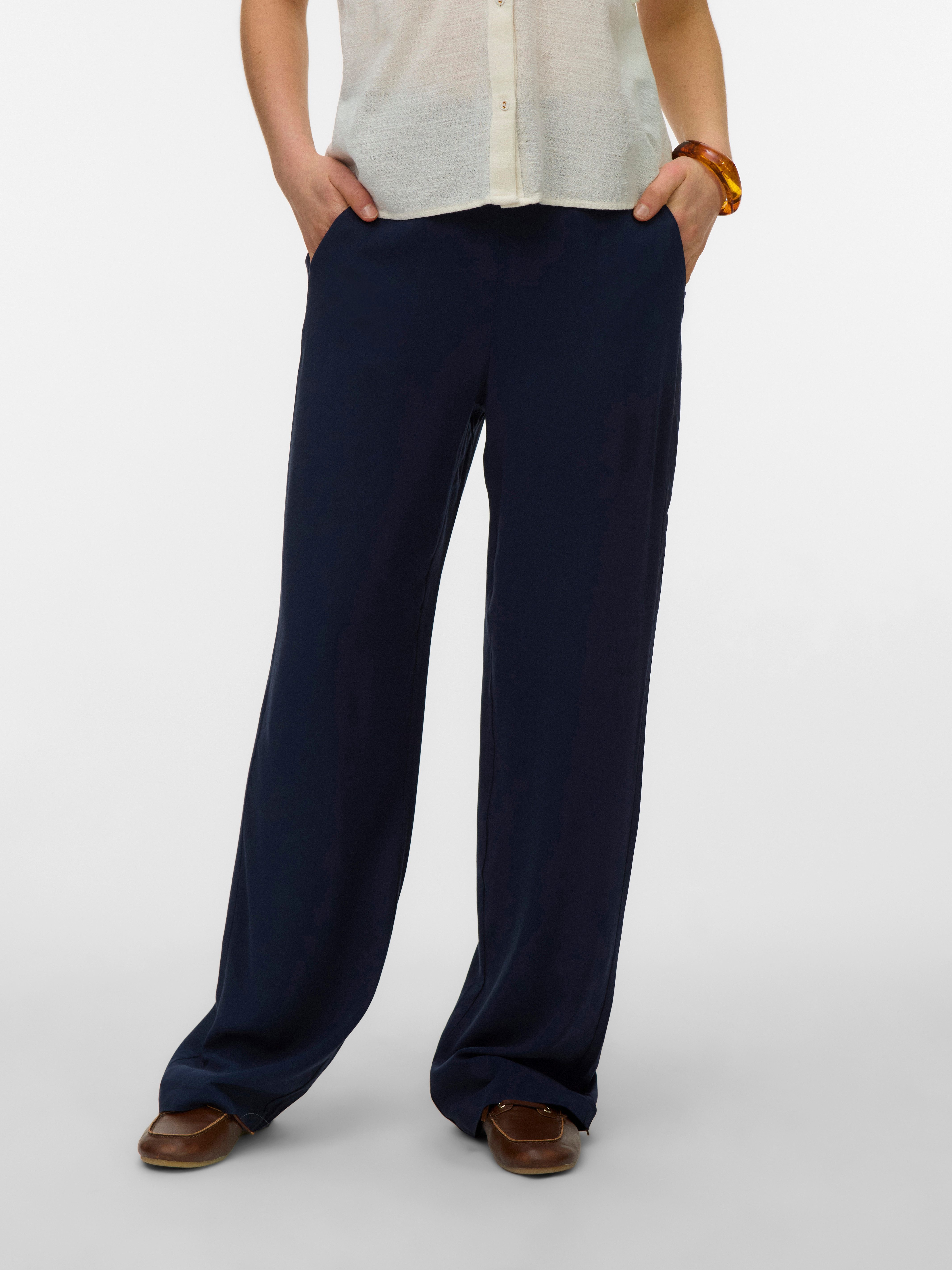 Schlupfhose VMEASY JOY HW WIDE PANTS WVN GA