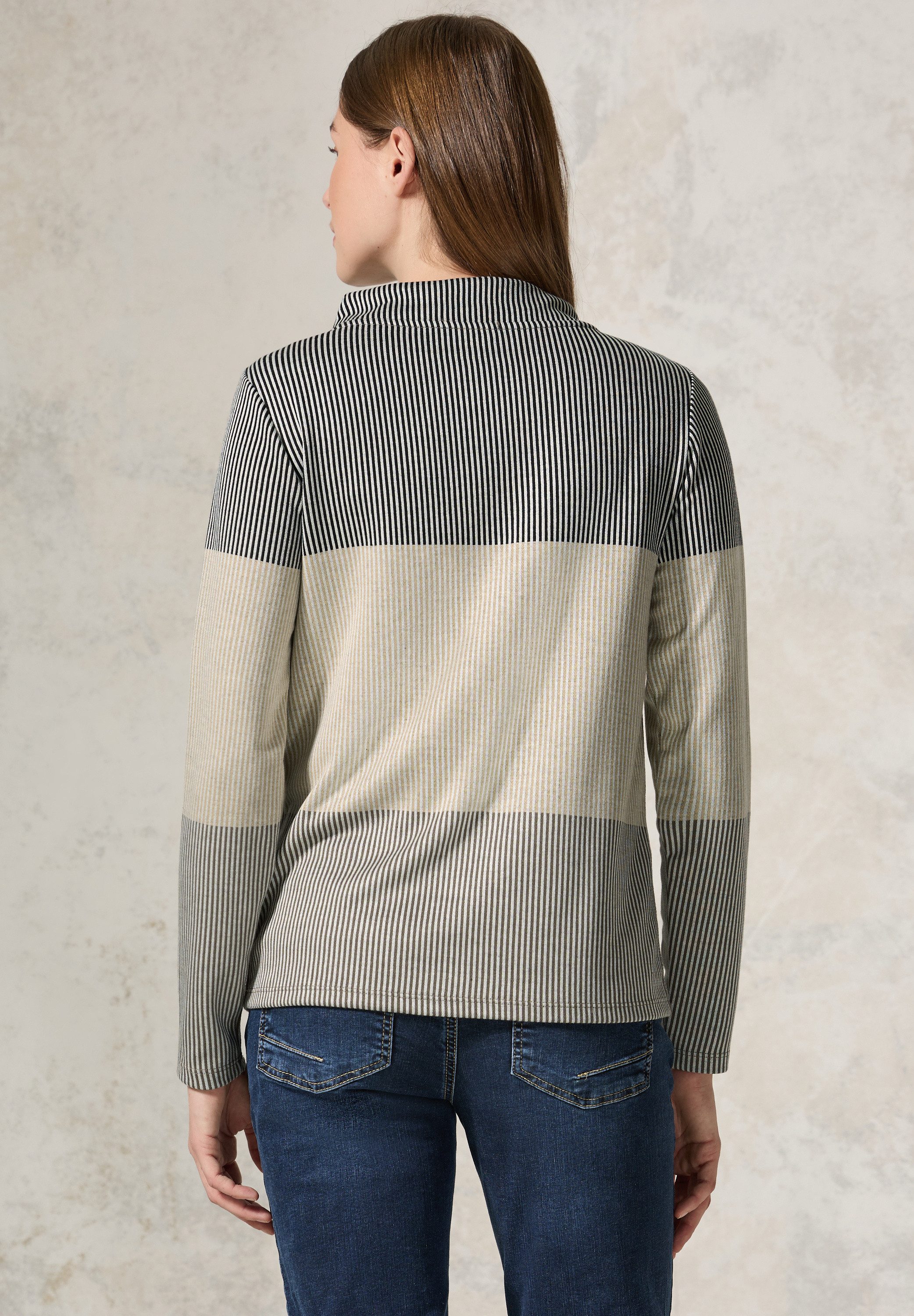CECIL Langarmshirt aus strecthigem Viskosematerial günstig online kaufen