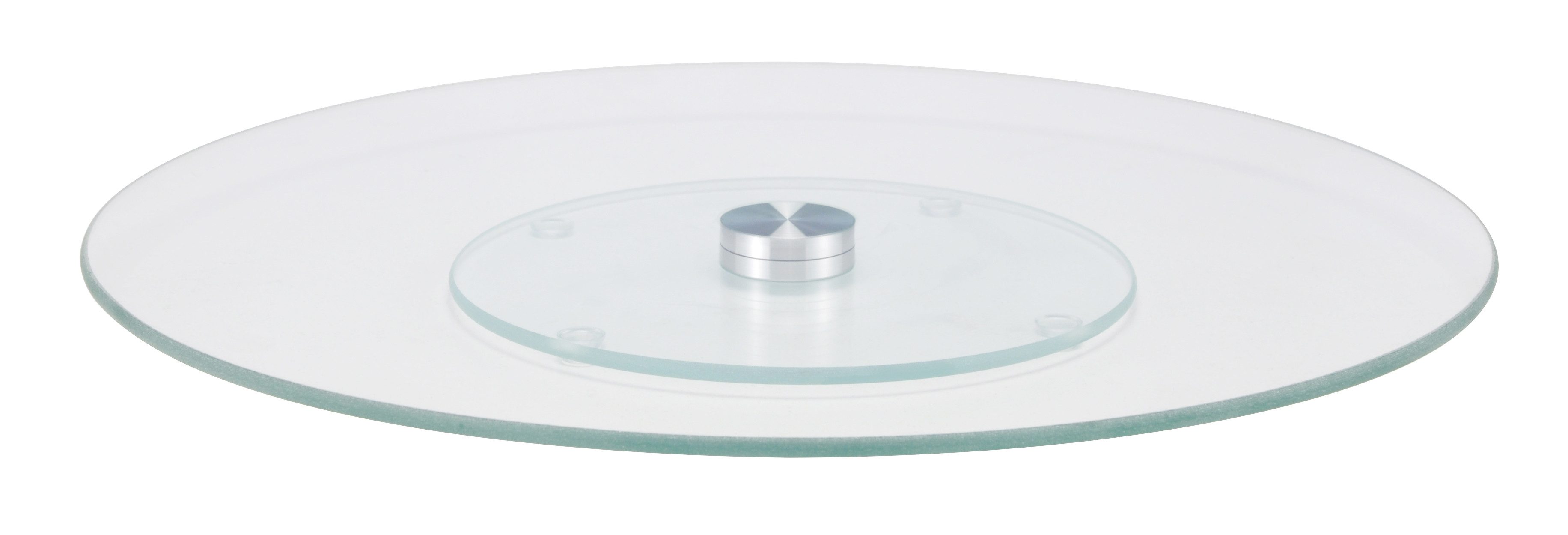 mucHome Tortenplatte aus Glas 360° drehbare Rund ∅30 cm Tortendrehscheibe Drehteller, Glas