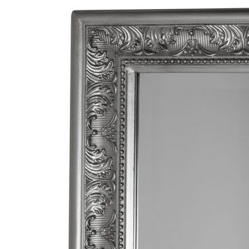 LebensWohnArt Wandspiegel Traumhafter Spiegel FIORAL 162x72cm antik-silber Facette