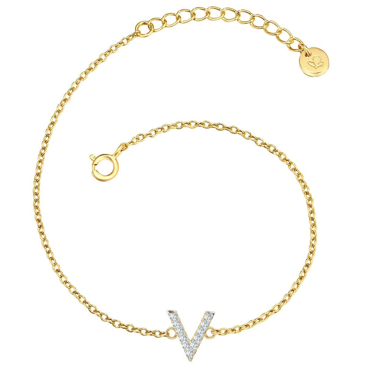 Glanzstücke München Gliederarmband GSM1977 (1-tlg), mit Buchstaben-Anhänger