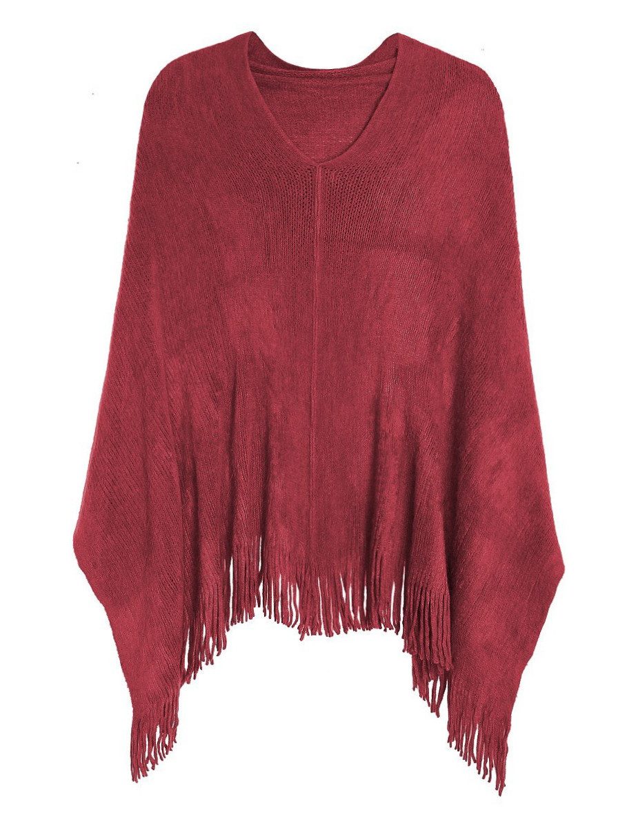 dy_mode Strickponcho Damen Strickponcho in Unifarben günstig online kaufen