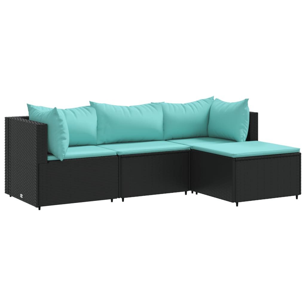 vidaXL Gartenlounge-Set 4-tlg. Garten-Lounge-Set mit Kissen günstig online kaufen