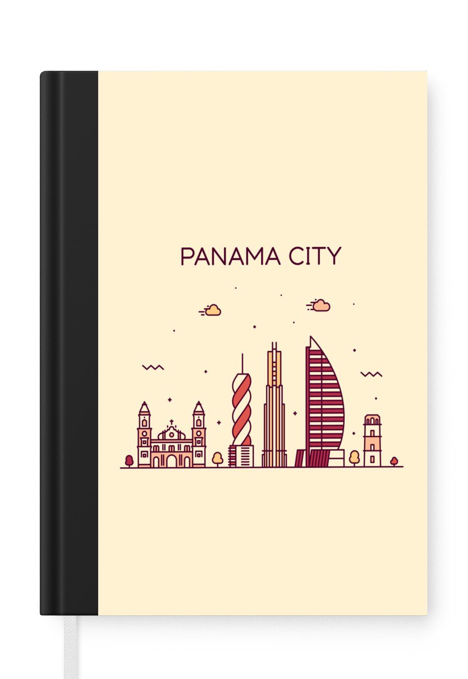 MuchoWow Notizbuch Panama - Skyline - Südamerika, Journal, Merkzettel, Tagebuch, Notizheft, A5, 98 Seiten, Haushaltsbuch