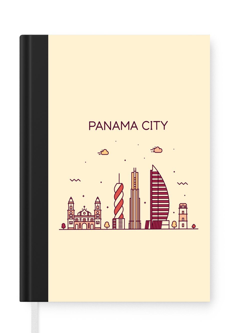 A5, Journal, Notizbuch Notizheft, Südamerika, Haushaltsbuch Merkzettel, MuchoWow - Tagebuch, - Seiten, Skyline 98 Panama