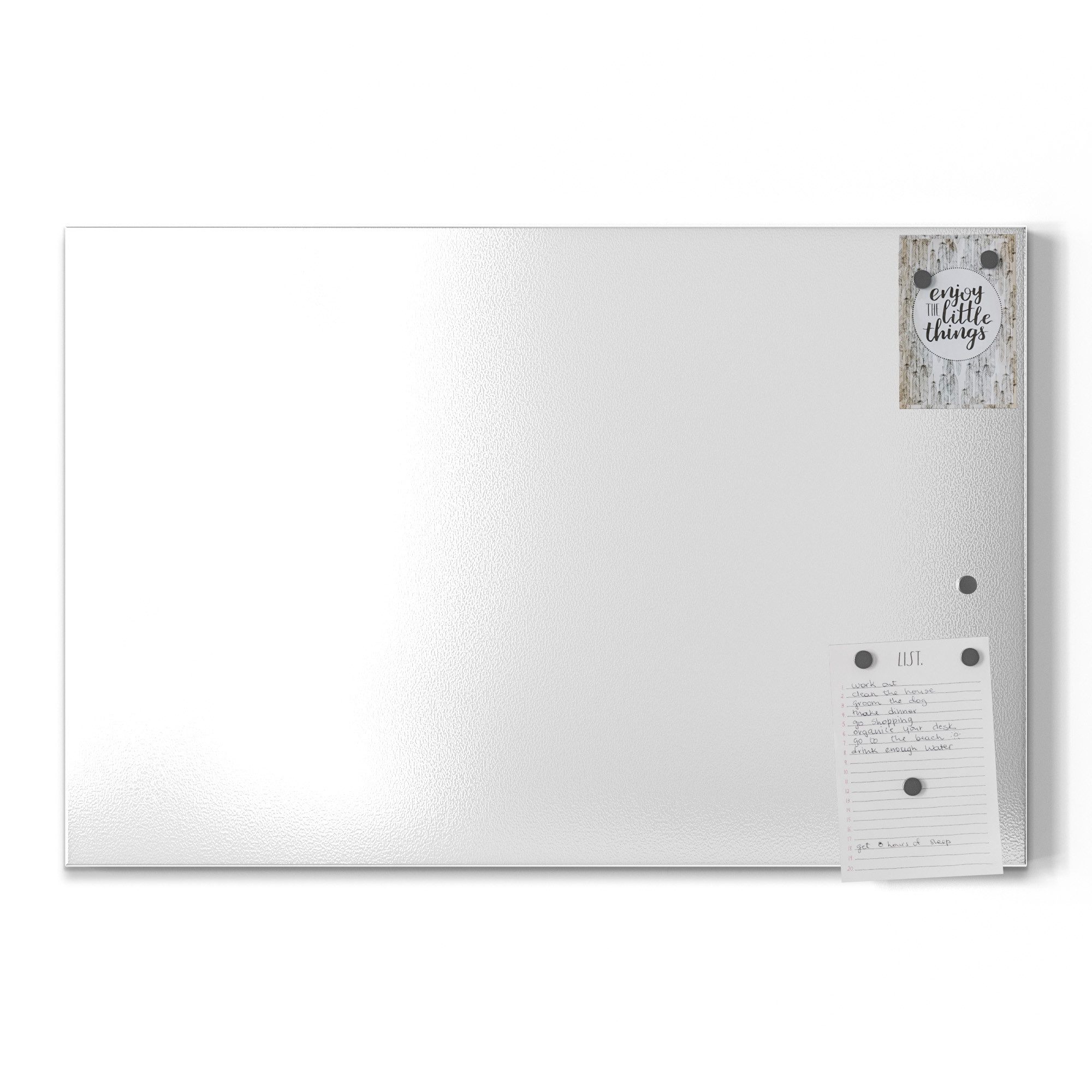 DEQORI Magnettafel 'Unifarben - Weiß', Metall Whiteboard für alle Magnete, Magnetboard magnetisch