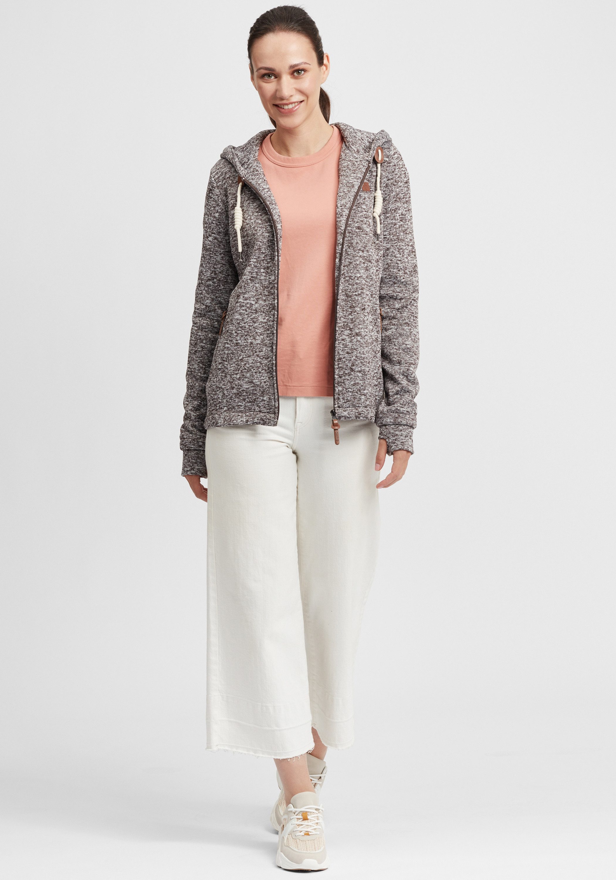 OXMO Kapuzensweatjacke OXThory Übergangsjacke mit weicher Fleece-Innenseite günstig online kaufen