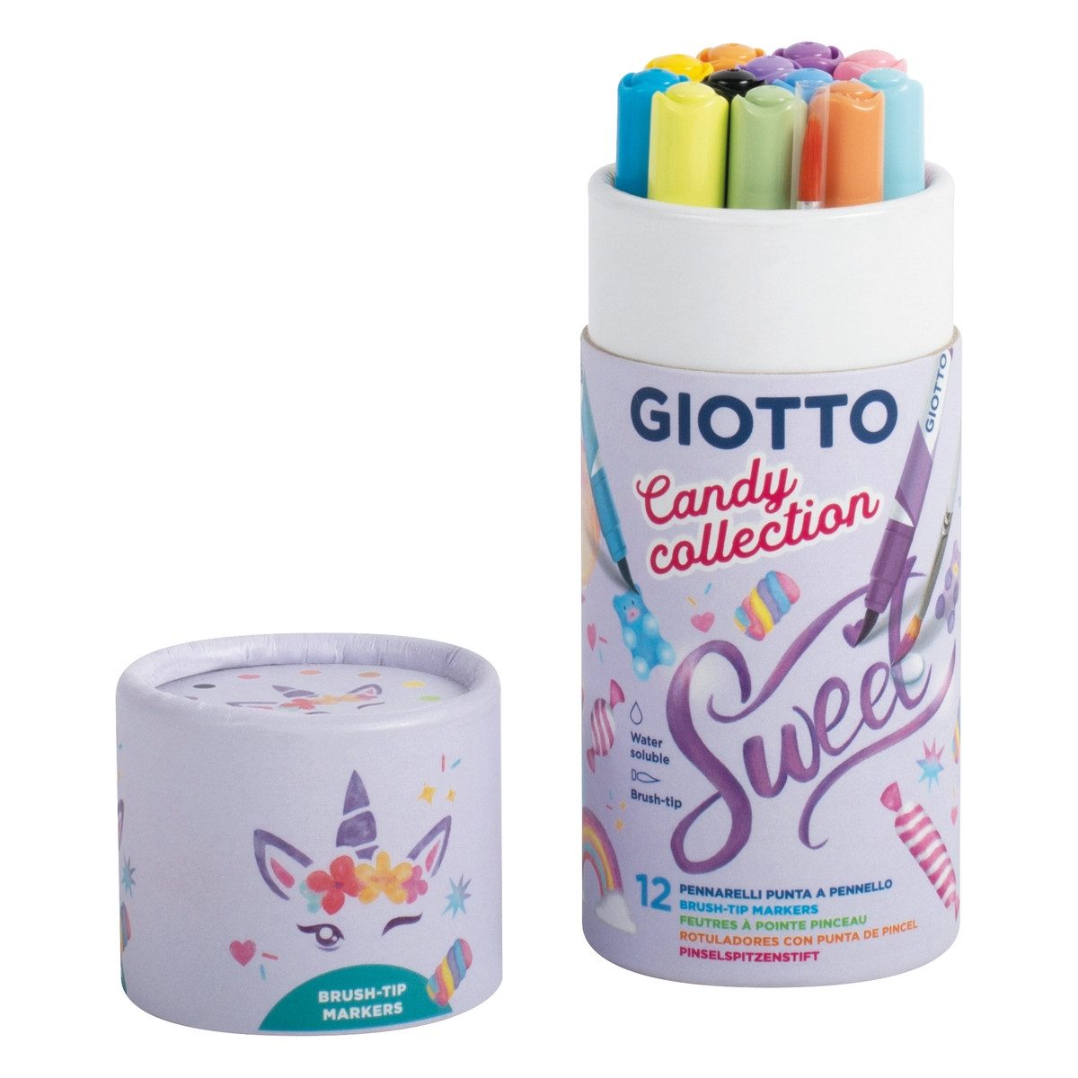 LYRA Pinselstift GIOTTO Pinselspitzenstift Candy collection Sweet 12 Stück