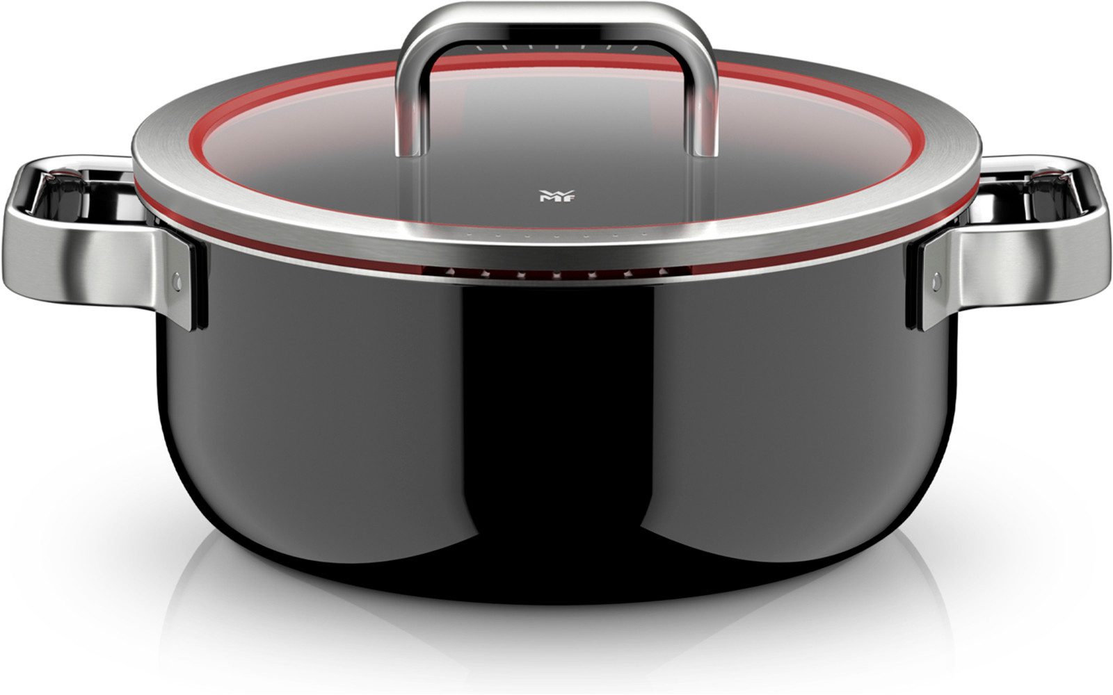 WMF Bratentopf Fusiontec Function Pro, Glas, Edelstahl (1-tlg), integrierte Siebfunktion, spülmaschinengeeignet, Made in Germany