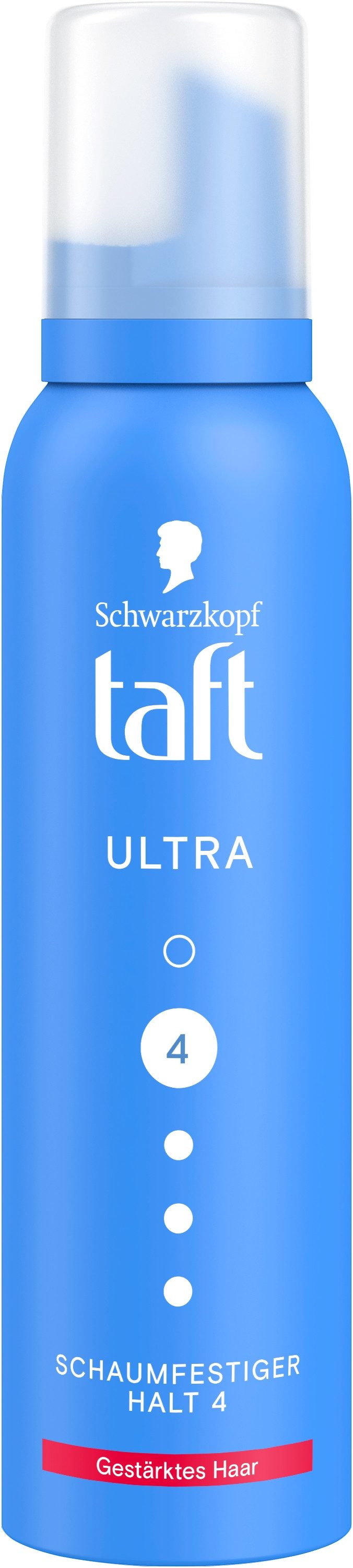 Taft Haarfestiger Schwarzkopf, Ultra für kräftiges & widerstandsfähiges Haar, 1x 150ml, 1-tlg., Föhnschutz, Vegane Formel, ohne Verkleben