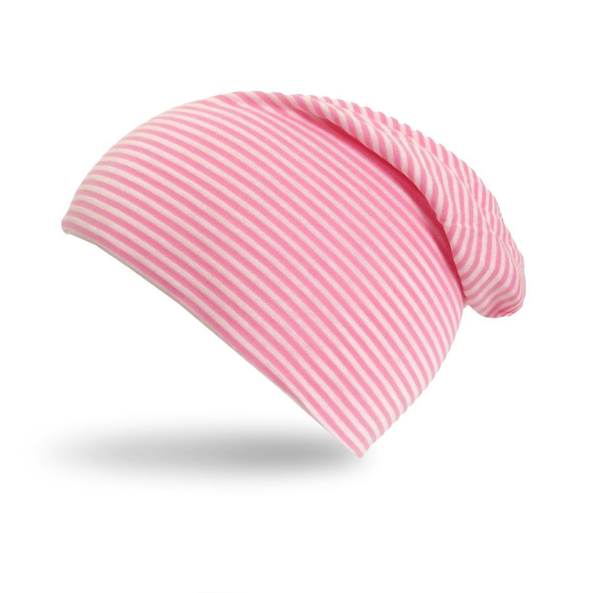 Sonia Originelli Beanie Gestreift Jersey rosa Mütze UNI" Maritim "Streifen Beanie