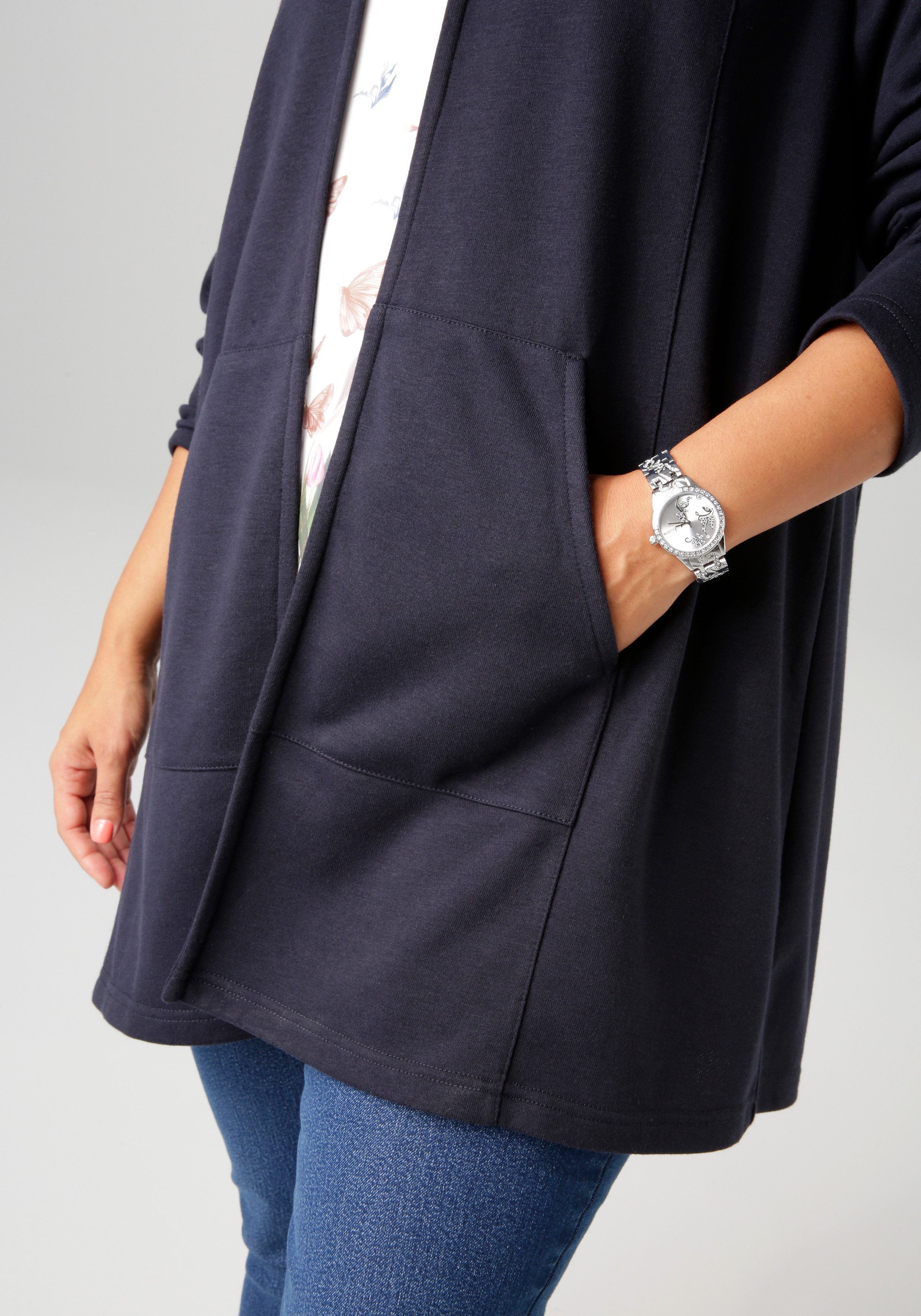Aniston PLUS Sweatjacke mit Kapuze