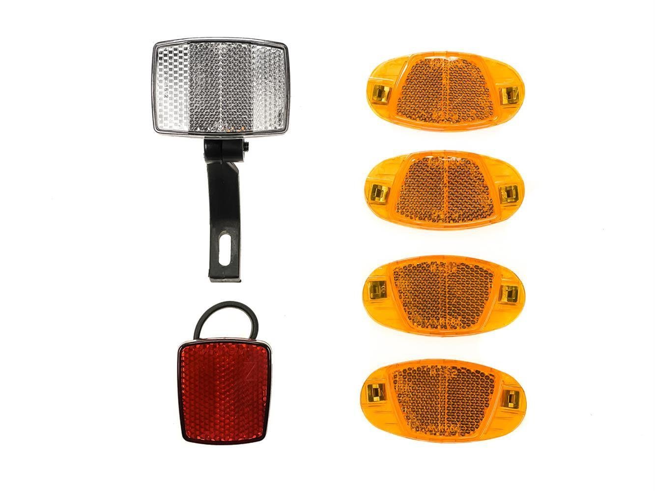 Non-Branded Fahrradreflektor Fahrrad Reflektoren SET vorne & hinten Frontstrahl