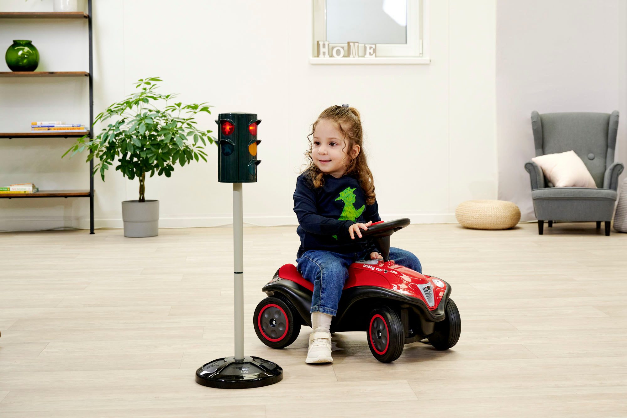 BIG Spiel-Ampelanlage Verkehrsampel Ampelmann, mit Funktion