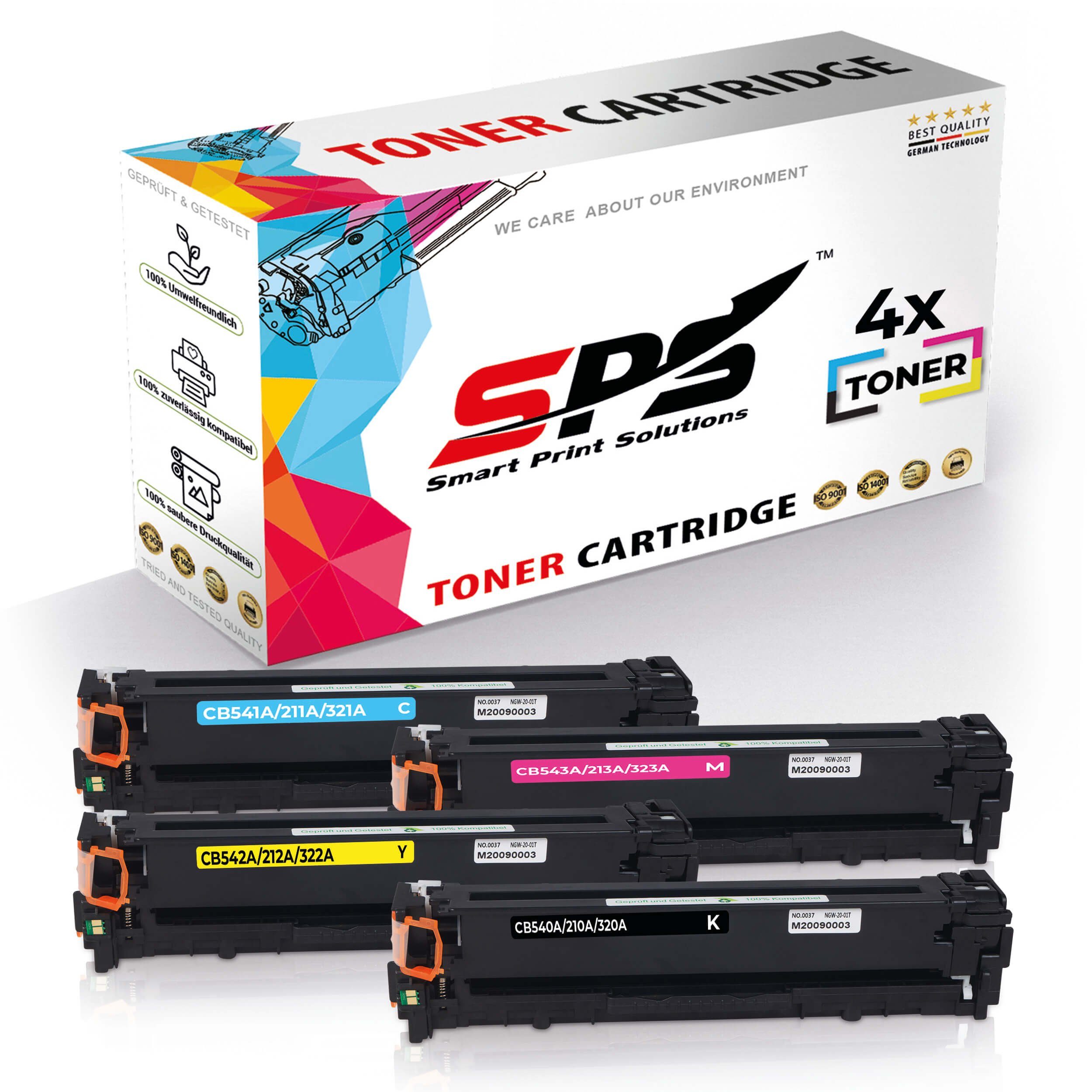 SPS Tonerkartusche 4x Multipack Set Kompatibel für HP Color LaserJet CM 1312 WB MFP (125A, (4er Pack)