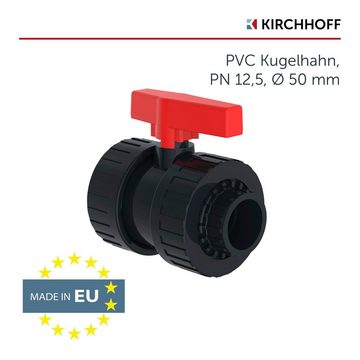 Kirchhoff Kugelhahn PVC-Druckrohr für Pool, Teich, PN 12,5, max. 16 bar, besonders beständig