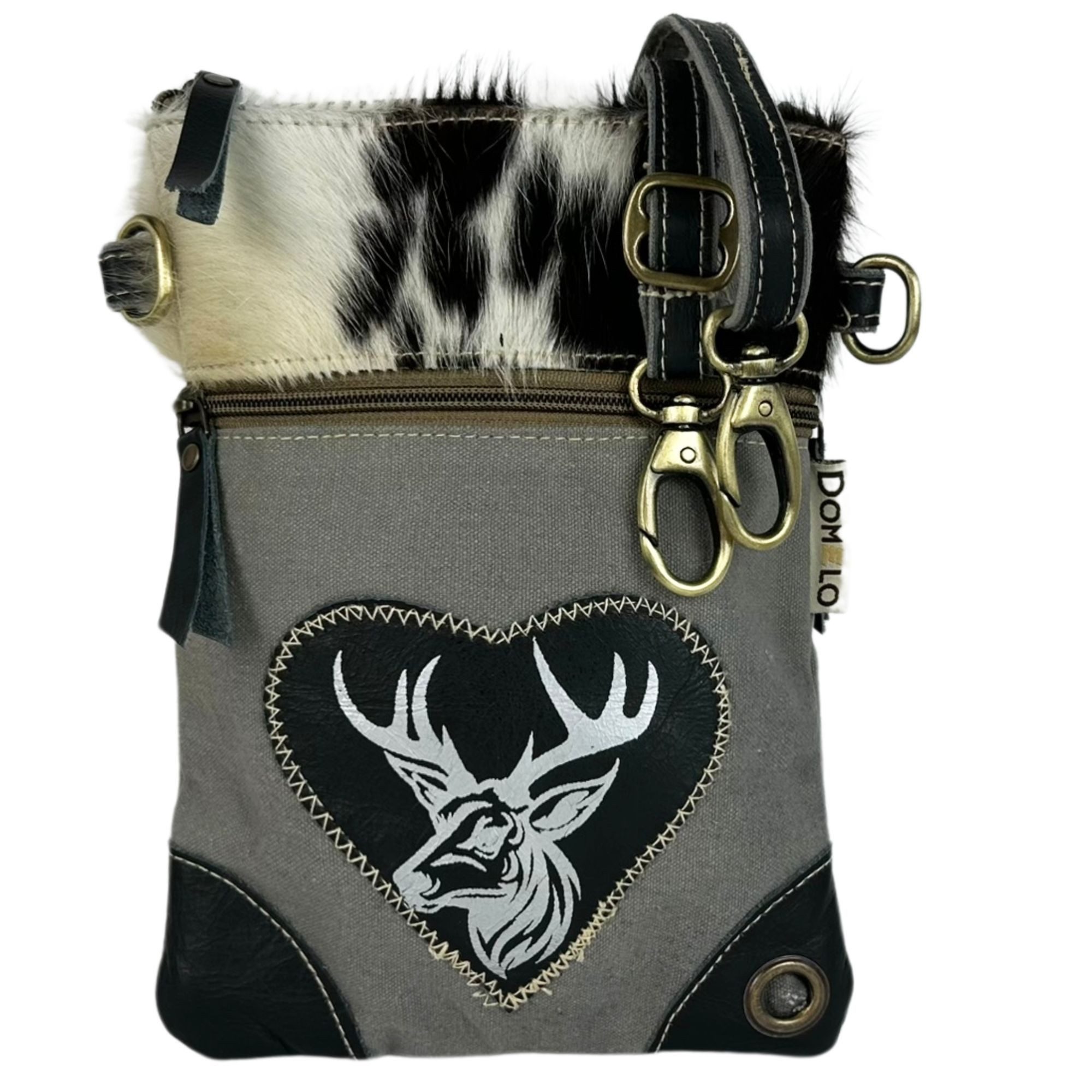 Domelo Trachtentasche kleine Oktoberfest Tasche, schwarze Dirndltasche, Unikate Trachtentasche