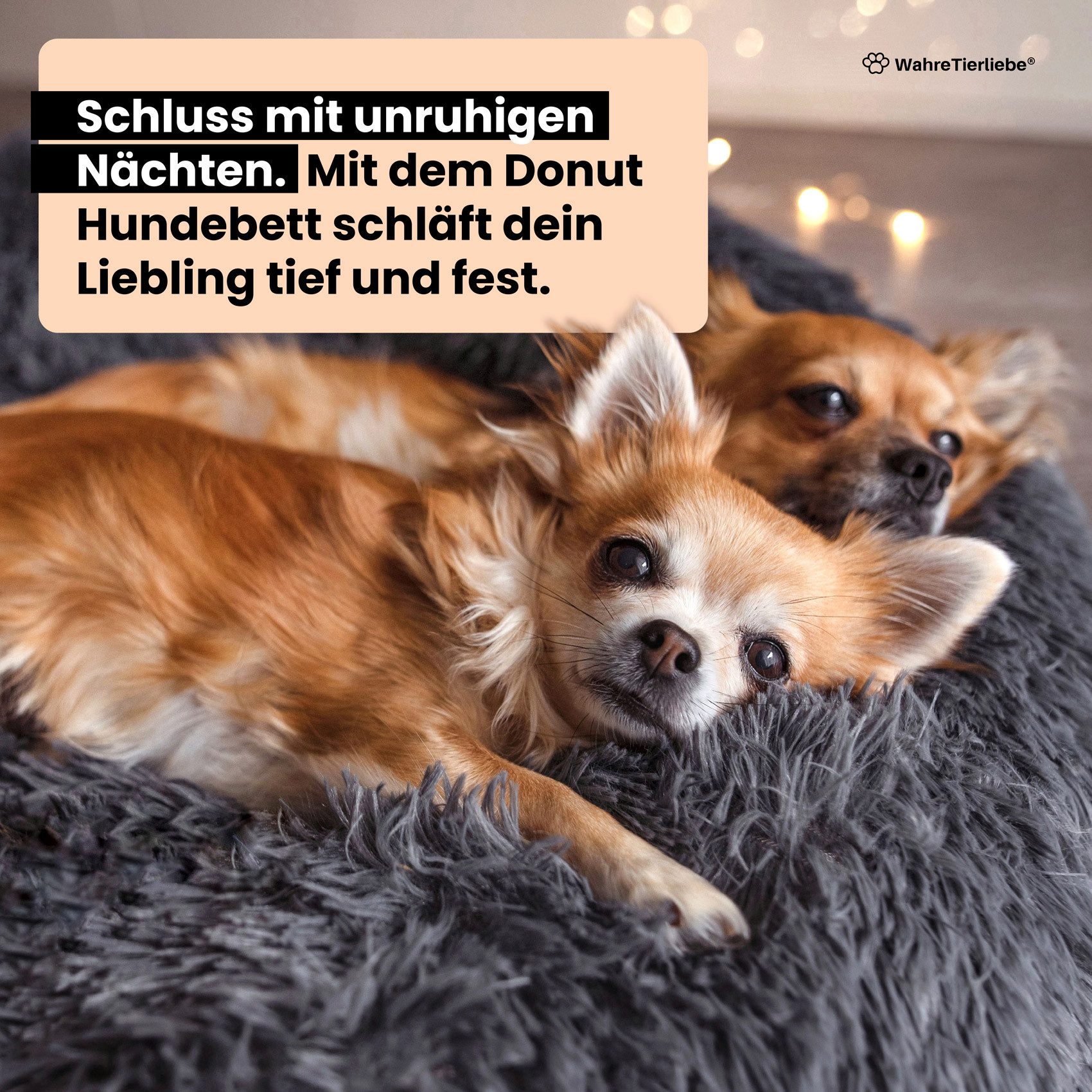 Wahre Tierliebe Tierbett - Flauschiges Hundebett günstig online kaufen
