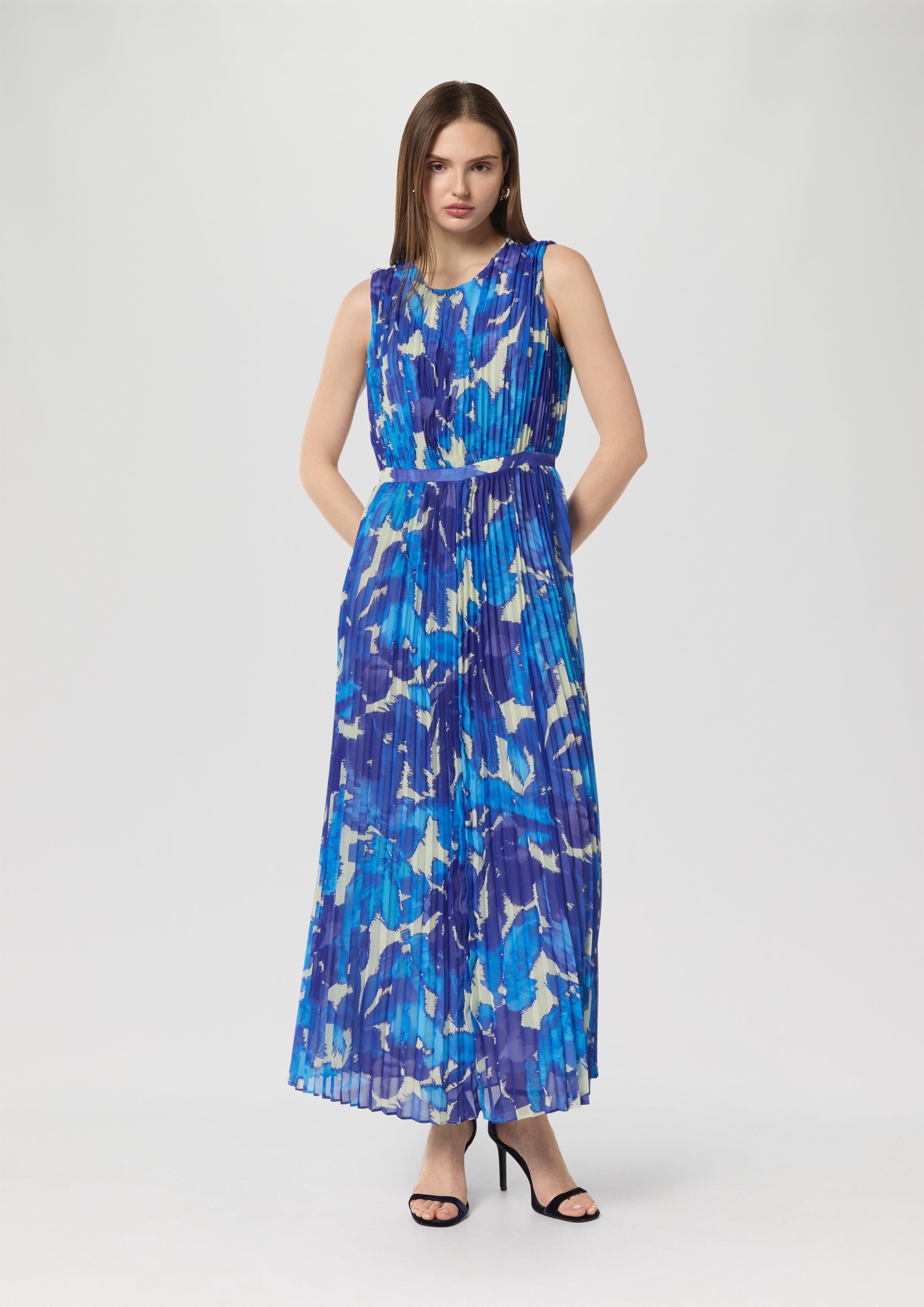 Maxikleid Plissiertes Chiffon-Kleid