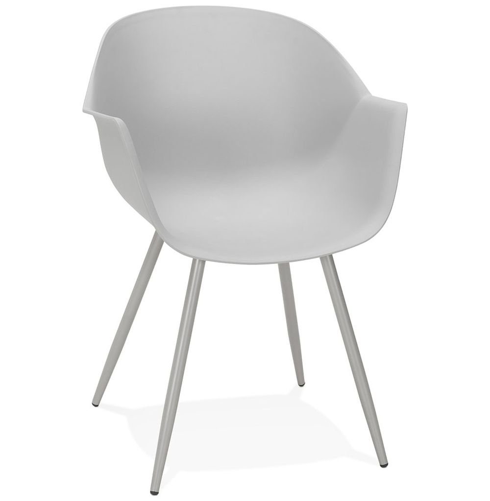 KADIMA DESIGN Esszimmerstuhl SANKUS Loungesessel Plastic Polym Grau (grey) 60 | Stühle