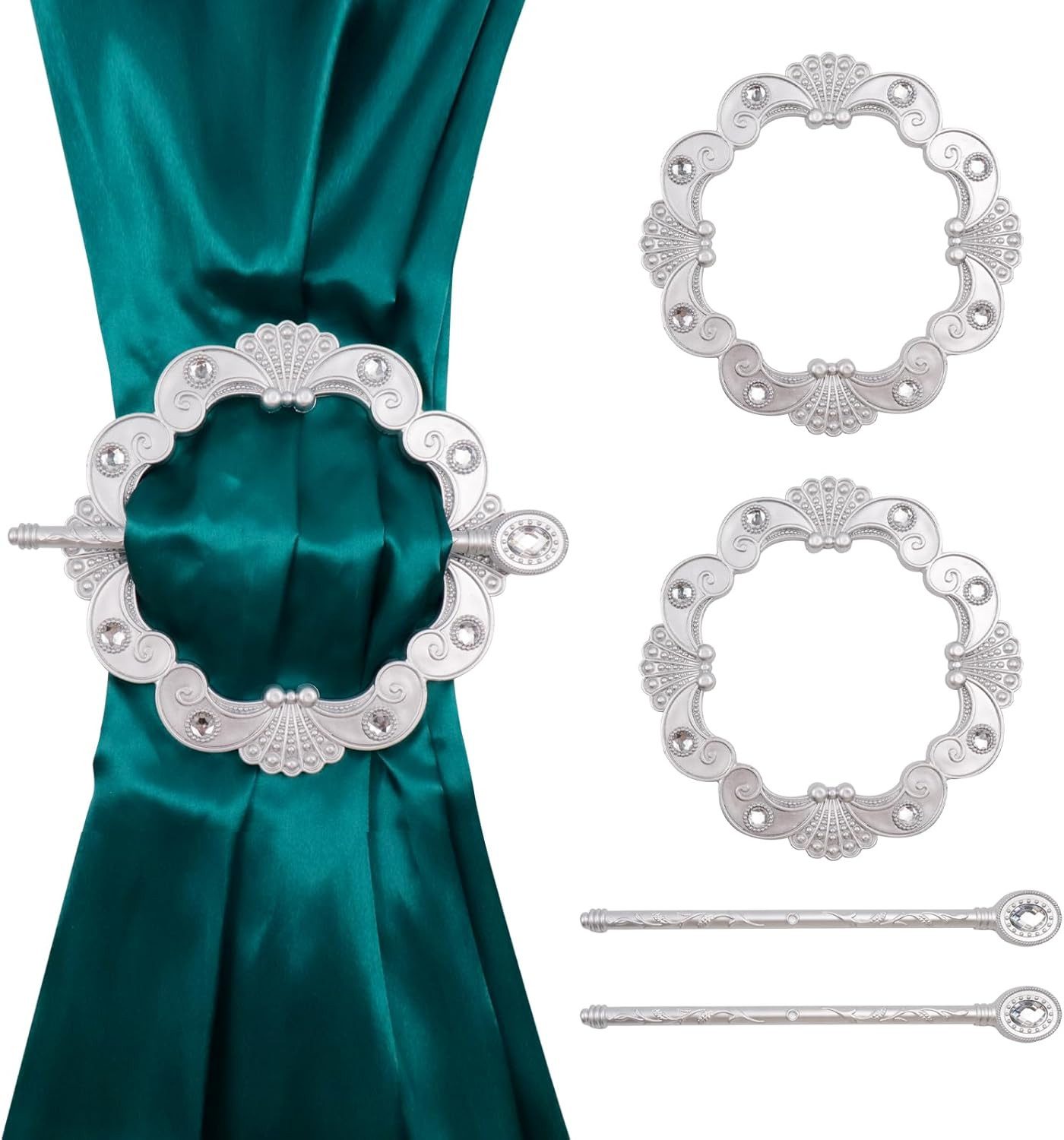 BYSURE Raffhalter, (2-tlg), Vorhang-Raffhalter aus Kunststoff günstig online kaufen