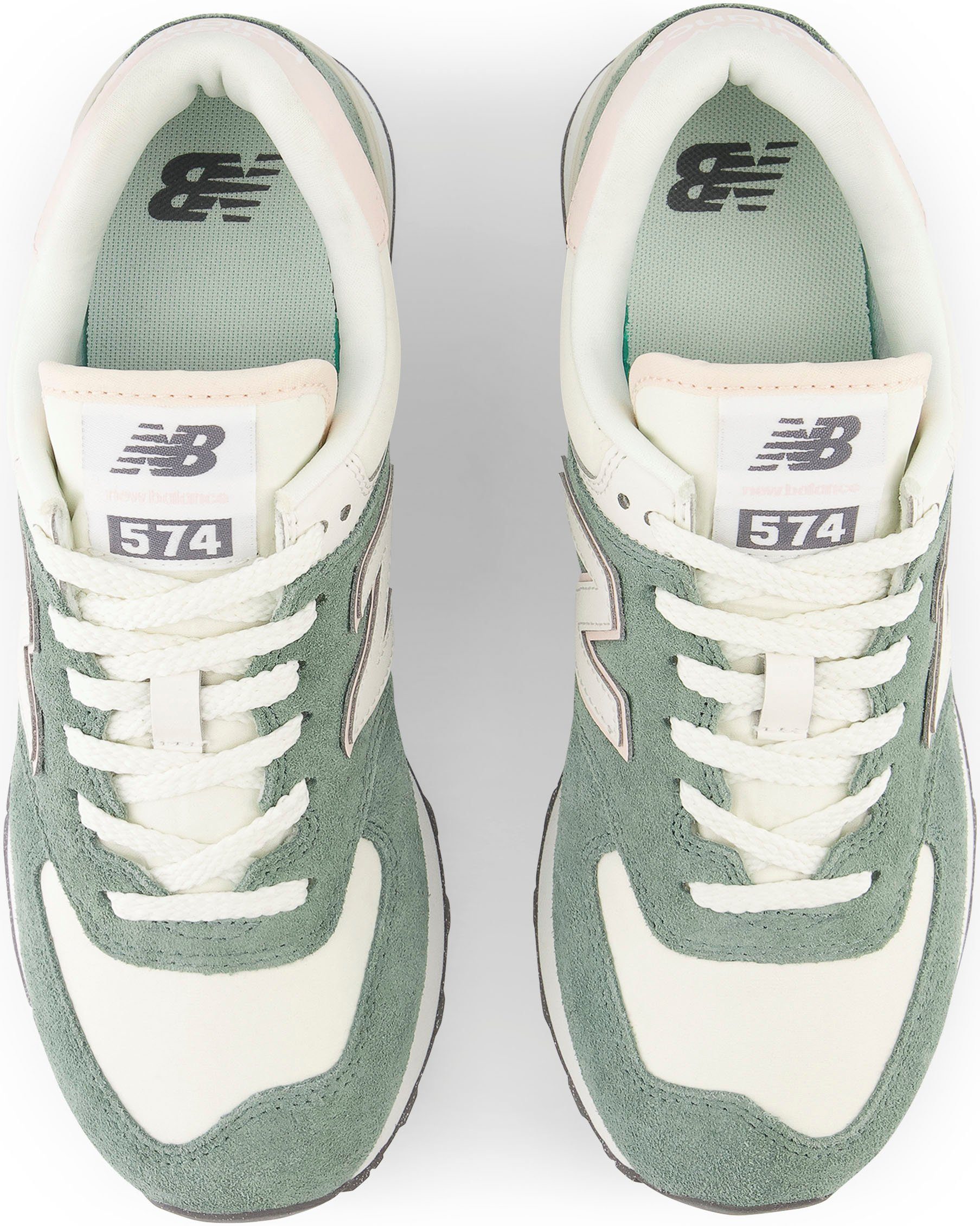 New Balance WL574 Sneaker grün-beige