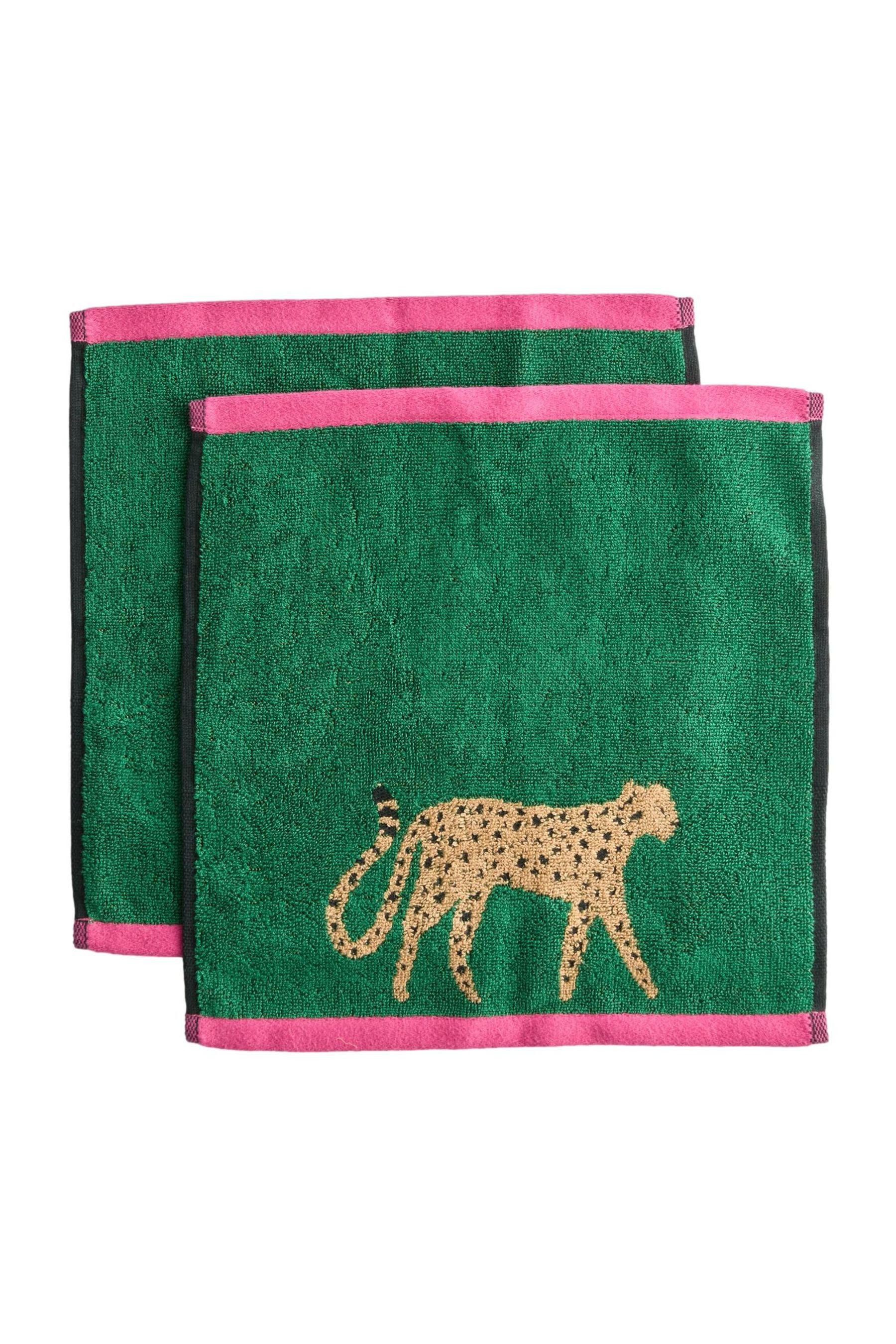 Next Handtuch 2er-Set Waschlappen aus 100 % Baumwolle, Gepard, (2-St)