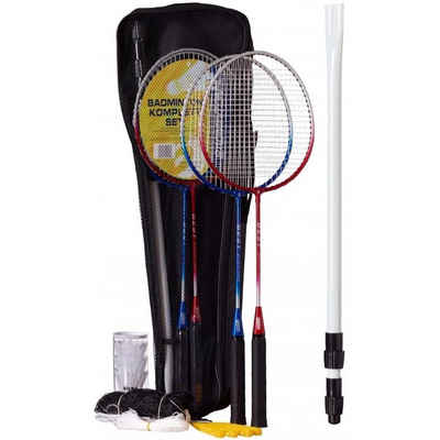 Best Sporting Badmintonschläger komplette Garnitur bestehend aus Netz, 4 Schlägern, 3 Badmintonbällen, inklusive Tasche