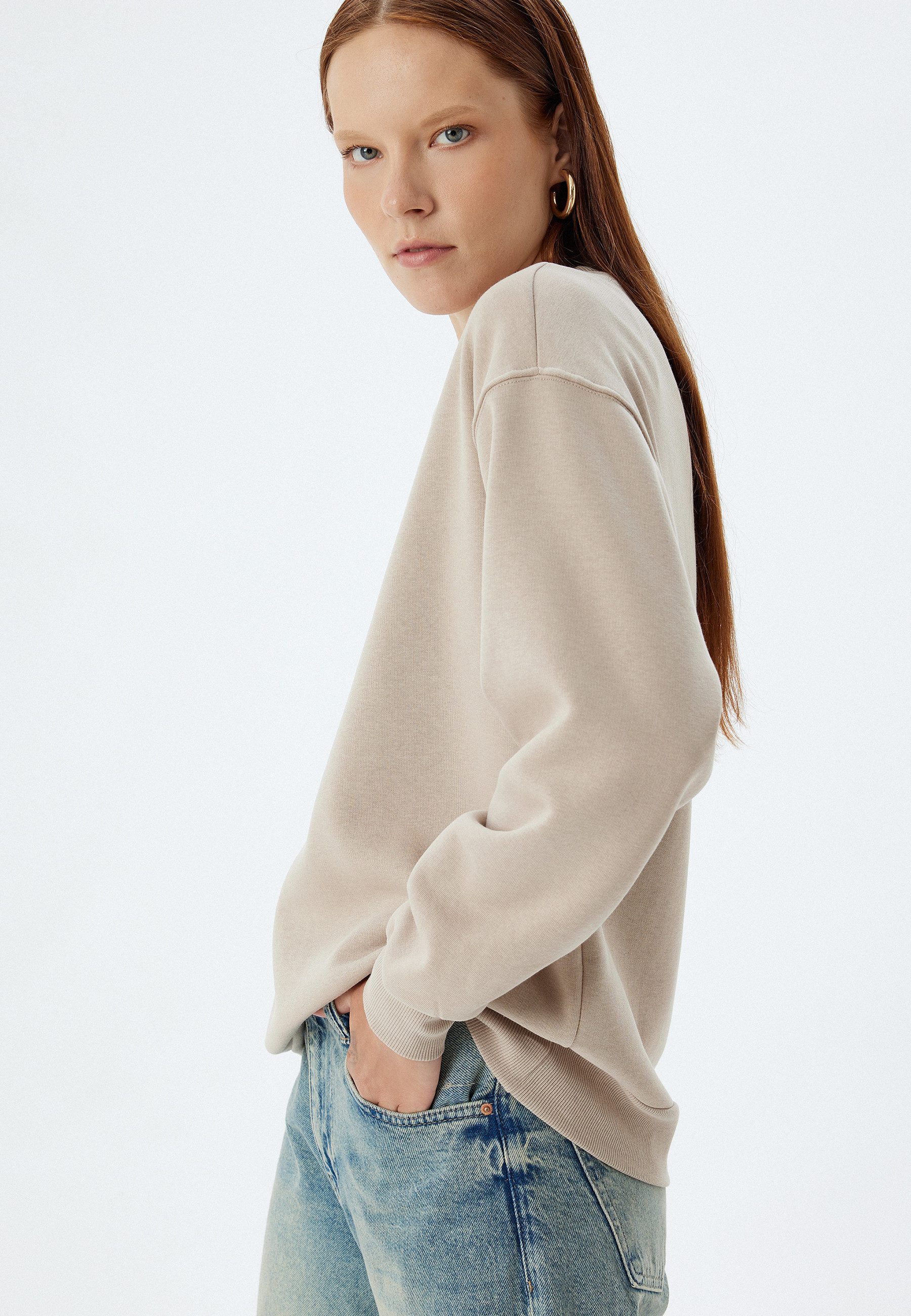 Sweatshirt Rundhalsausschnitt Regular Sweatshirt