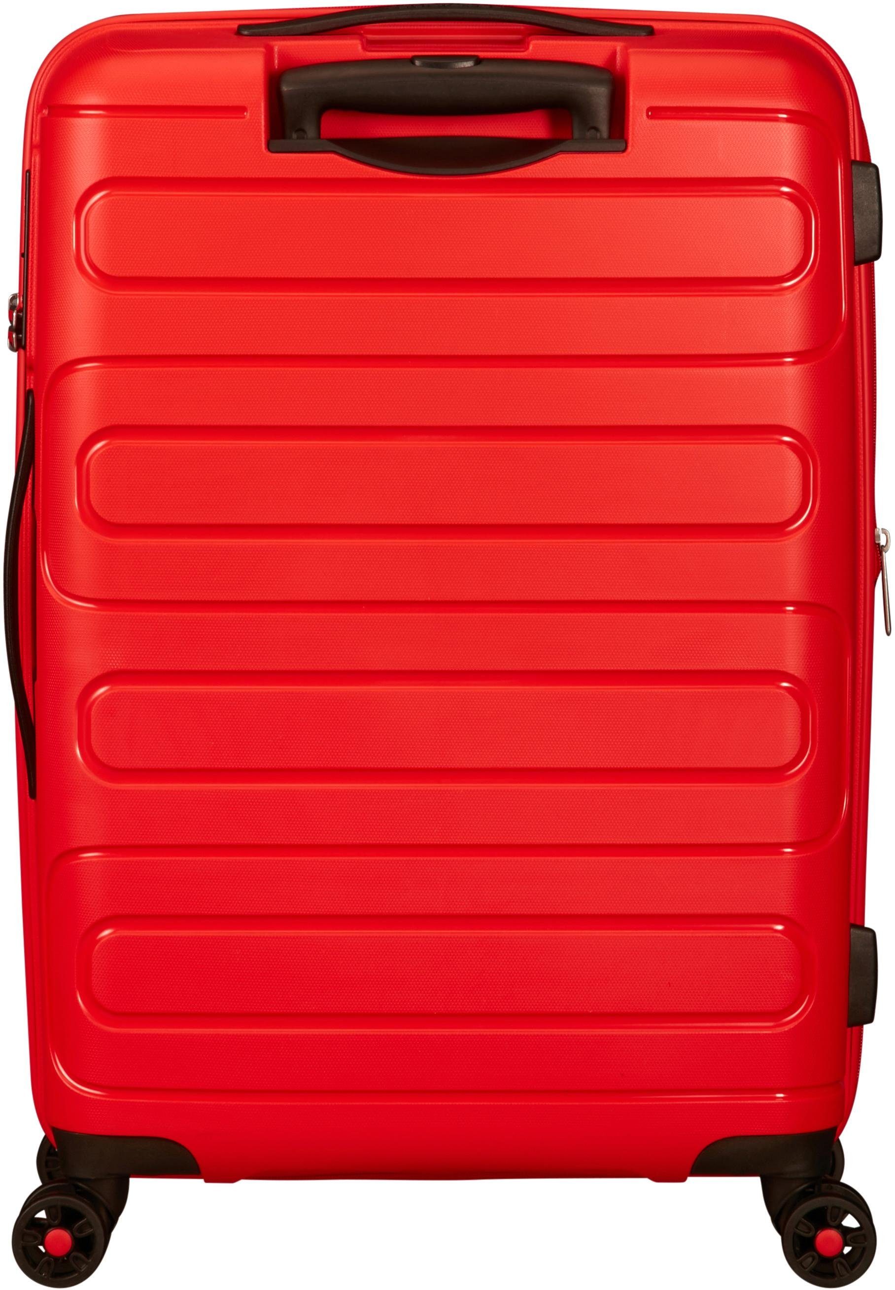 Tourister® American mit Rollen, red Sunside, 68 Hartschalen-Trolley Volumenerweiterung 4 cm, sunset