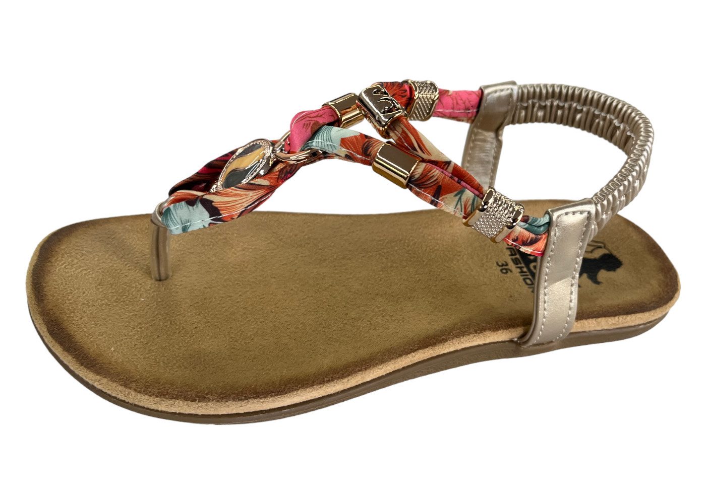 Mustang Shoes Mustang Damen Zehensandale 8018-805-699 gold Sandale